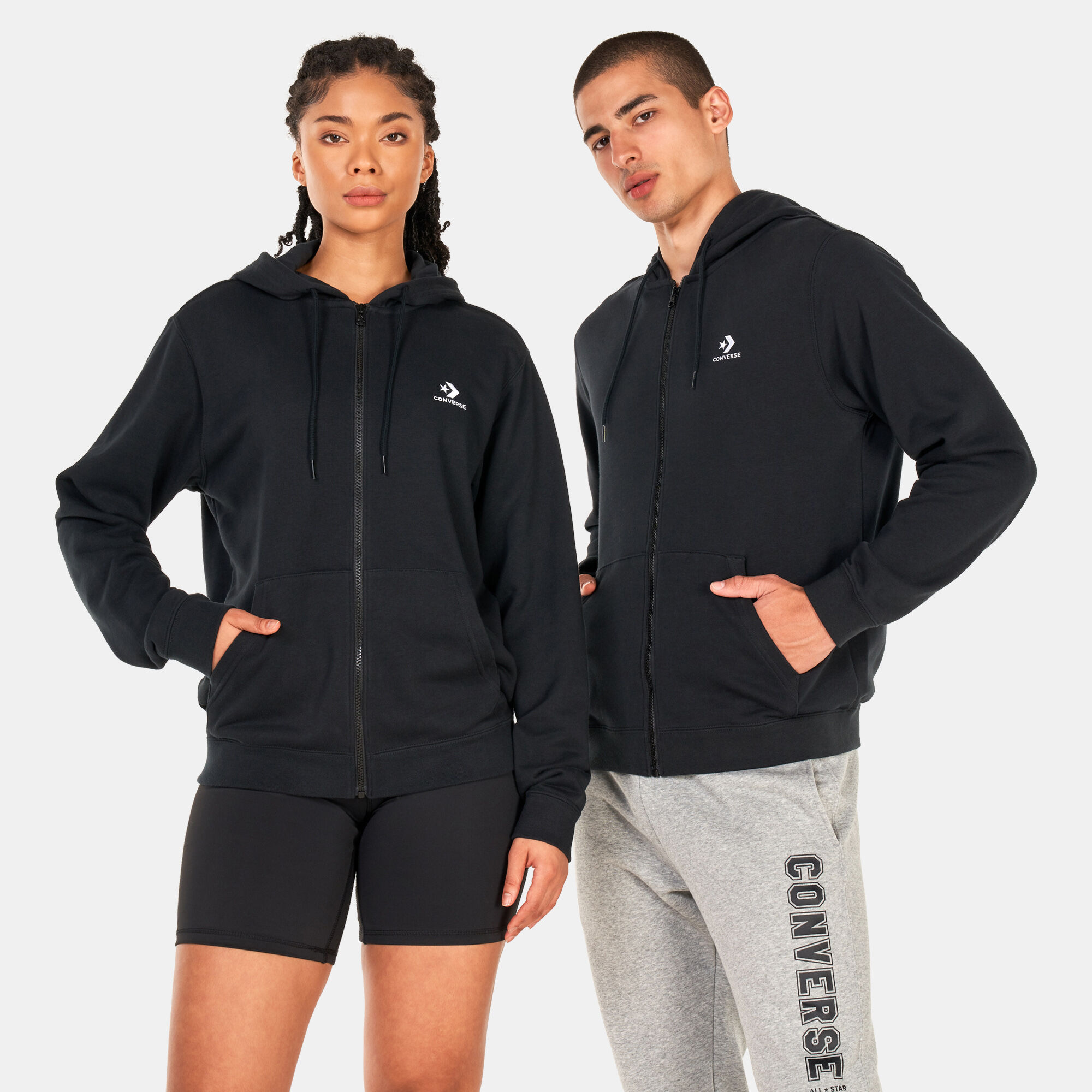 Converse star chevron full zip hoodie top