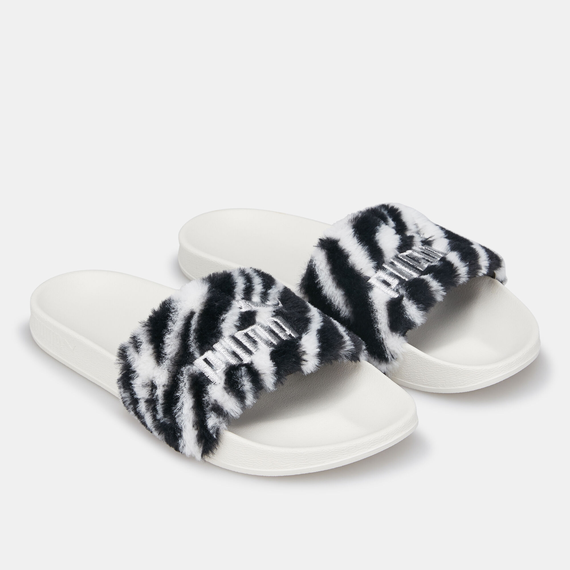 Puma furry deals slides zebra