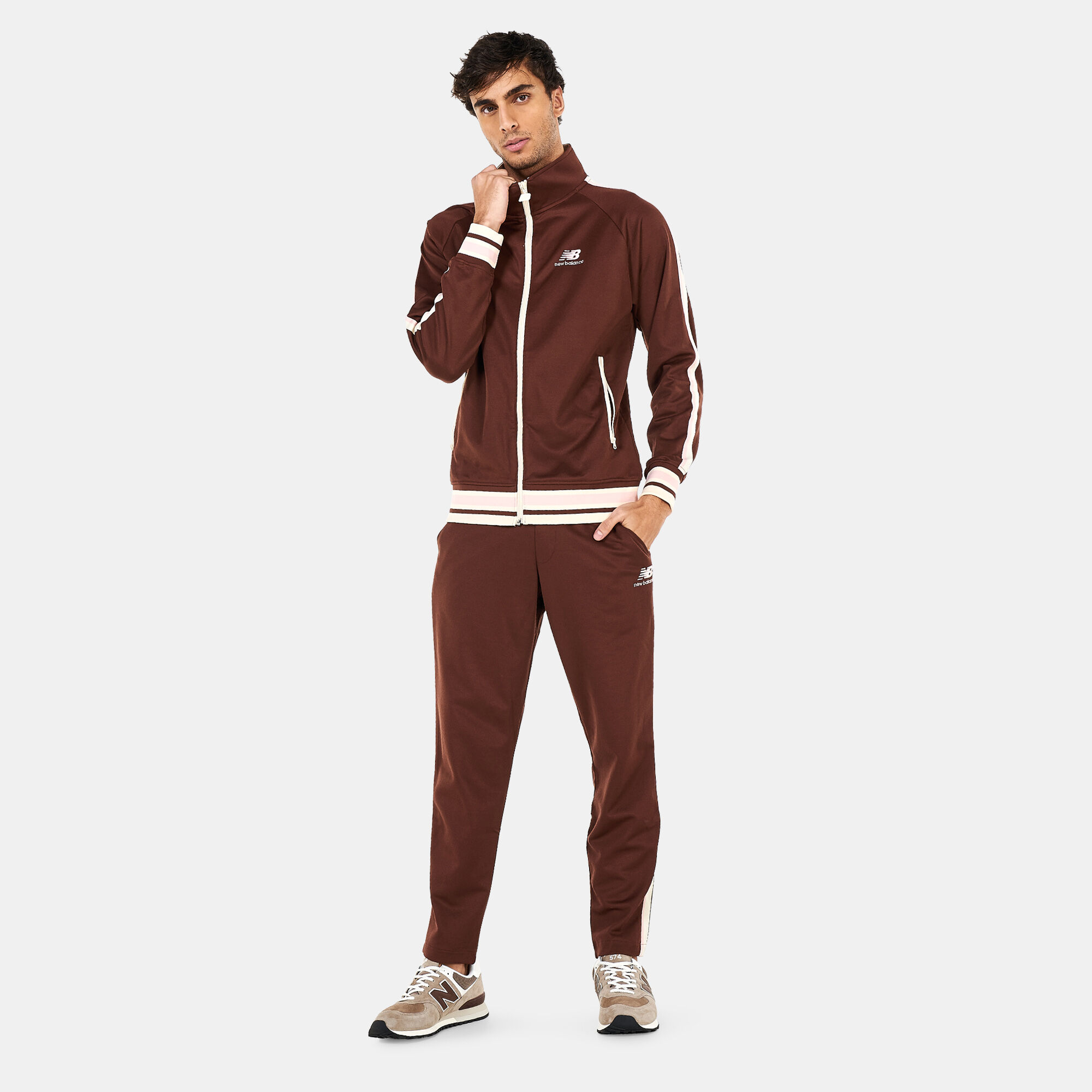 Buy New Balance Men s NB Athletics 70s Run Track Jacket Brown in