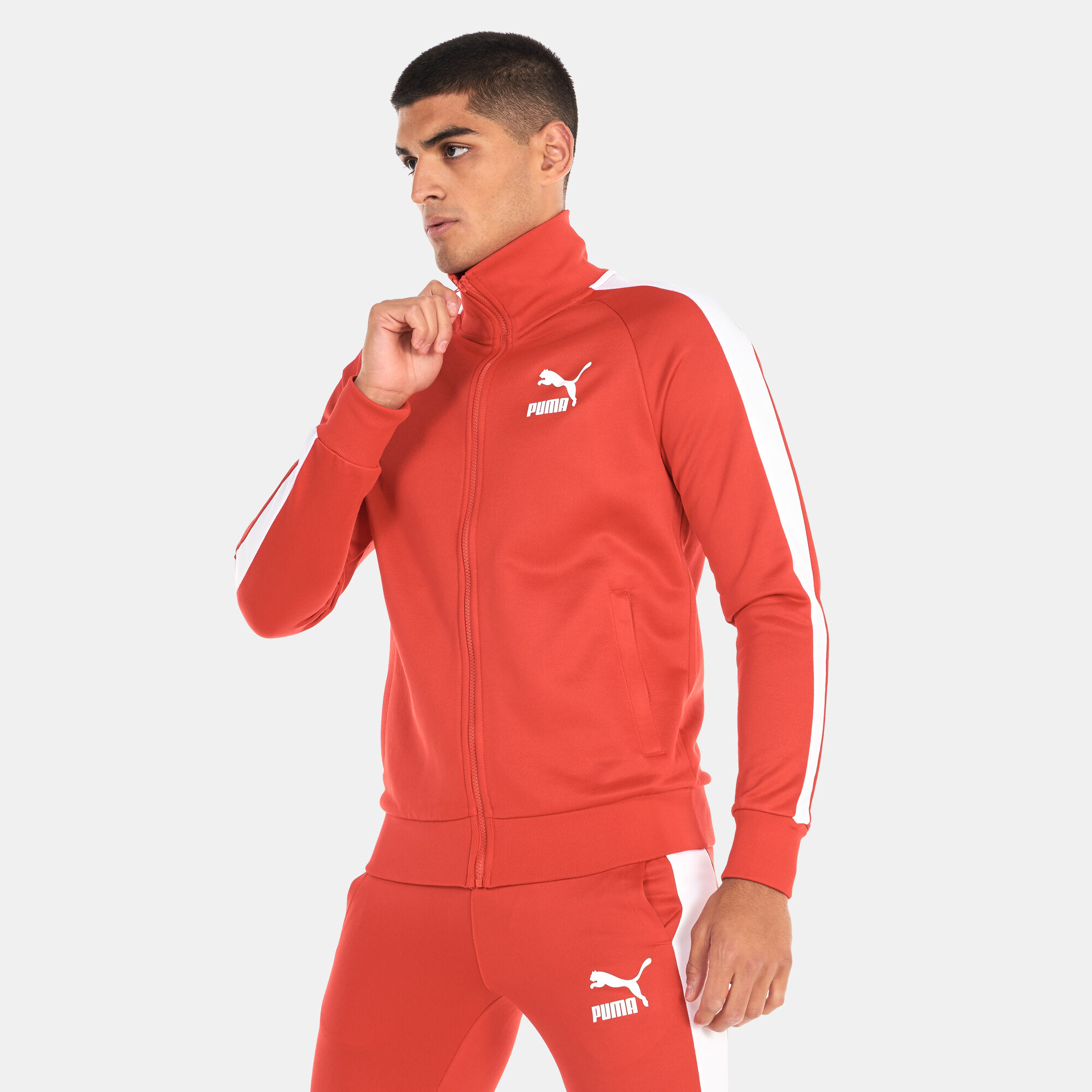 Red puma track jacket best sale