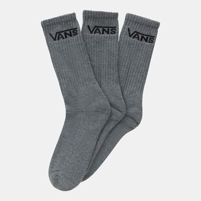 Vans Men's Classic Crew Socks (3 Pairs) Grey