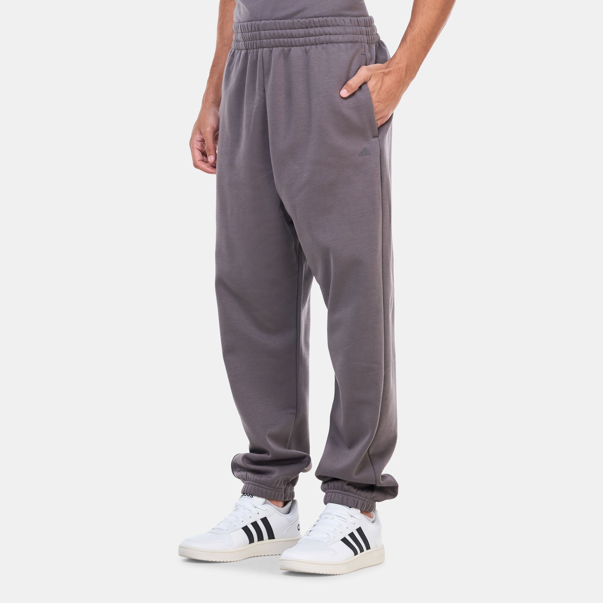 Logo Basketball Fleece Joggers Grey adidas in Kuwait SSS