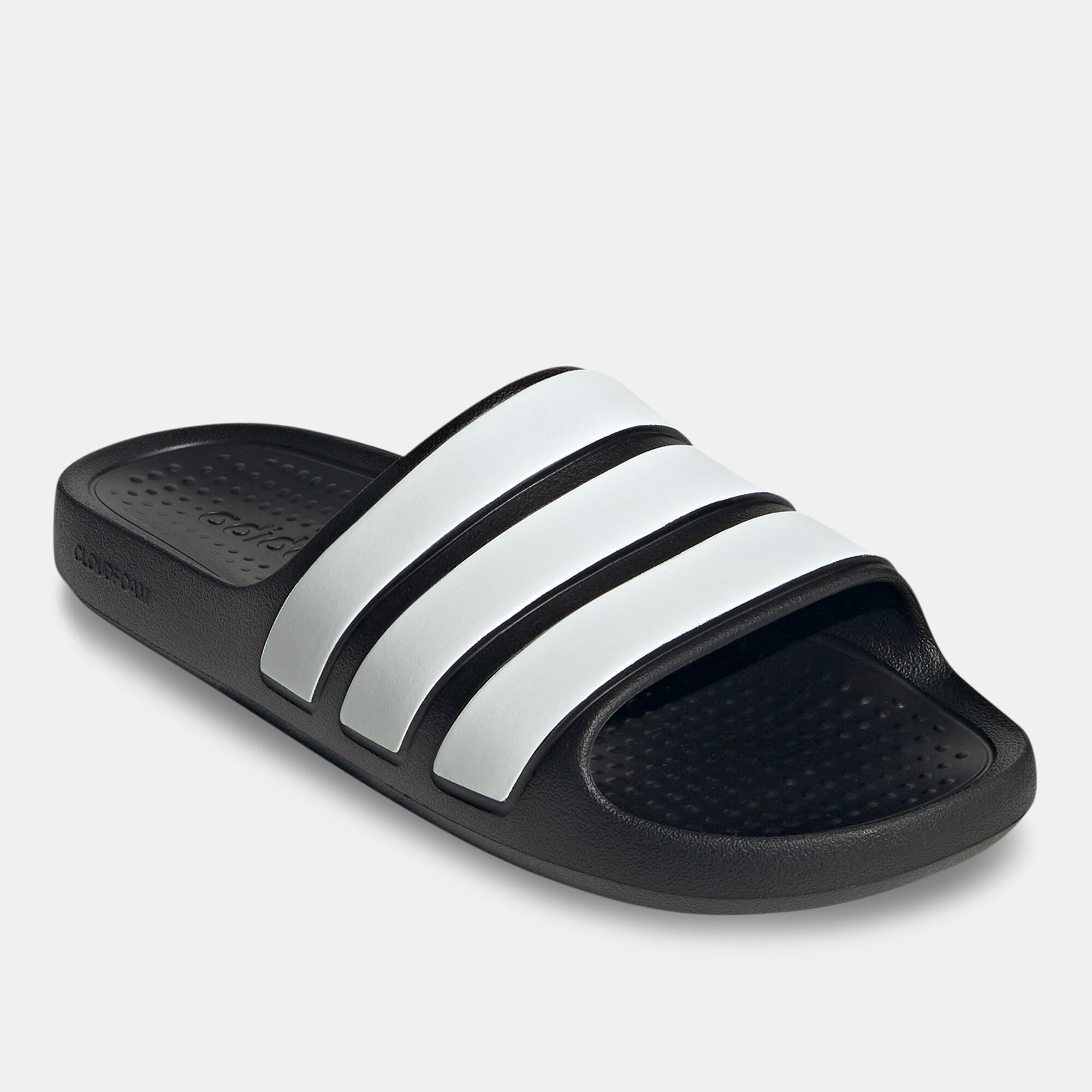 Adidas adilette black and white top