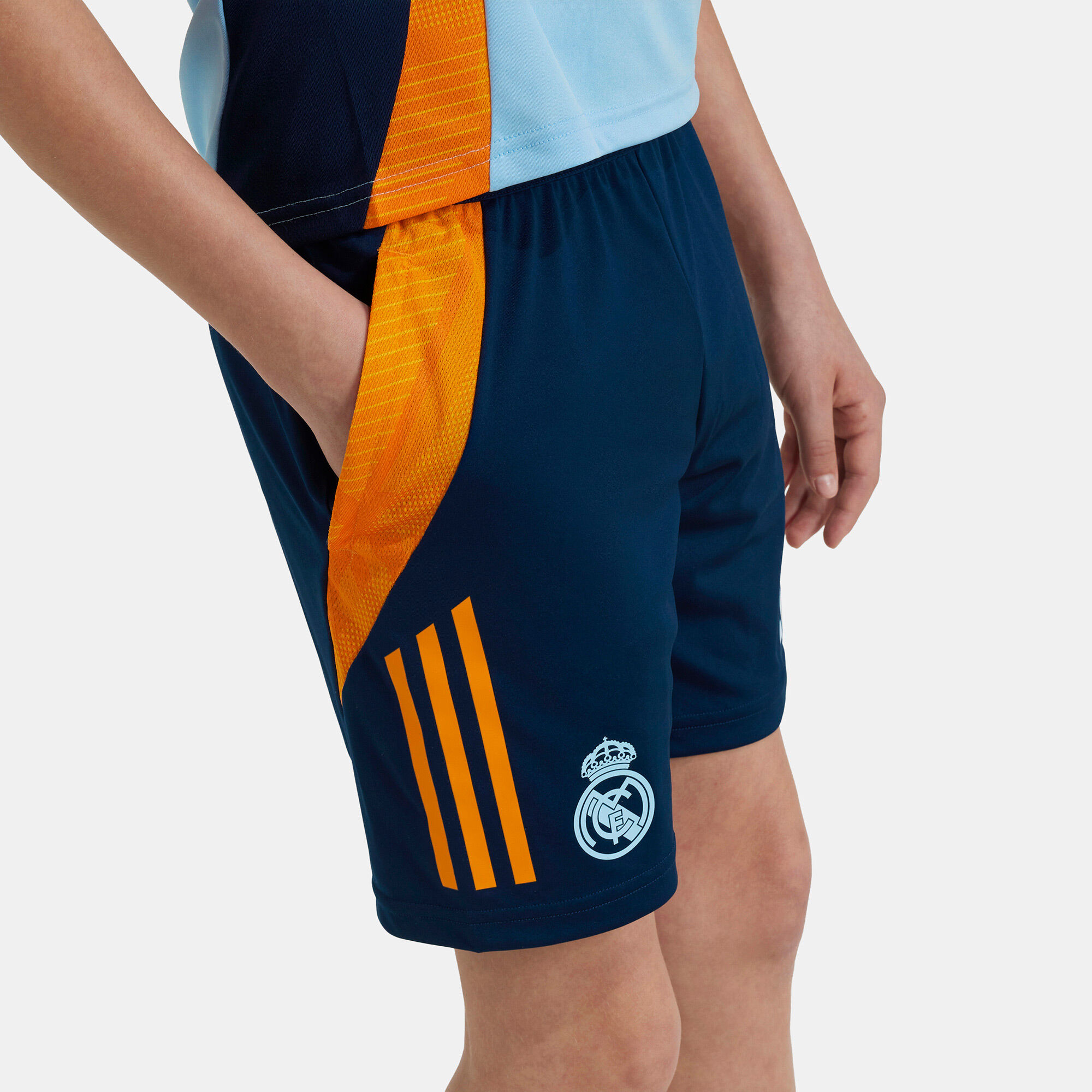 Kids Real Madrid Tiro 24 Competition Training Football Shorts Blue adidas in Kuwait SSS