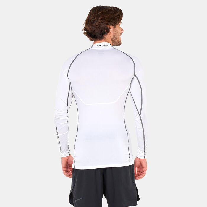Nike Men's Pro Dri-FIT Long-Sleeve Top White image number 1