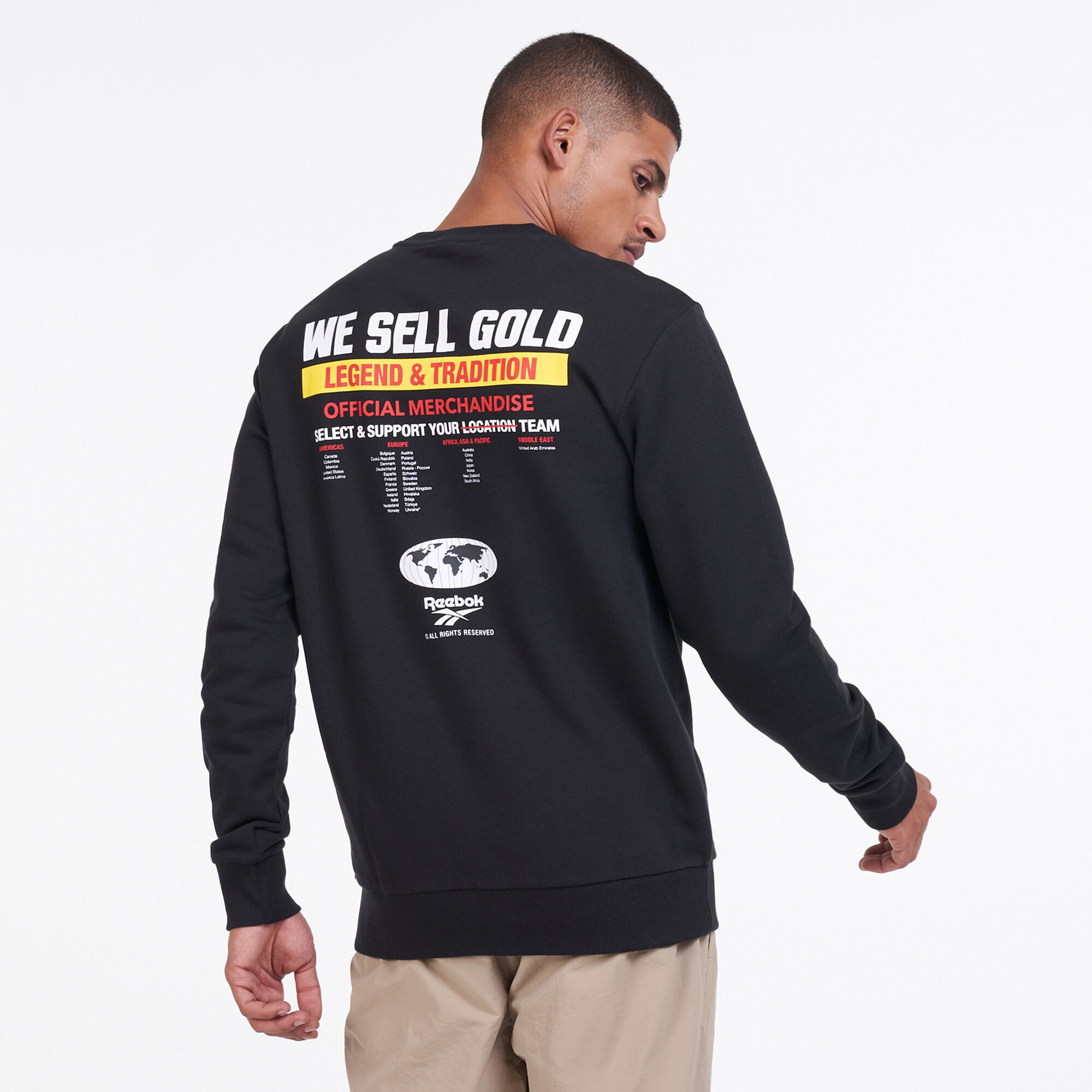 Reebok shop sweatshirt gold