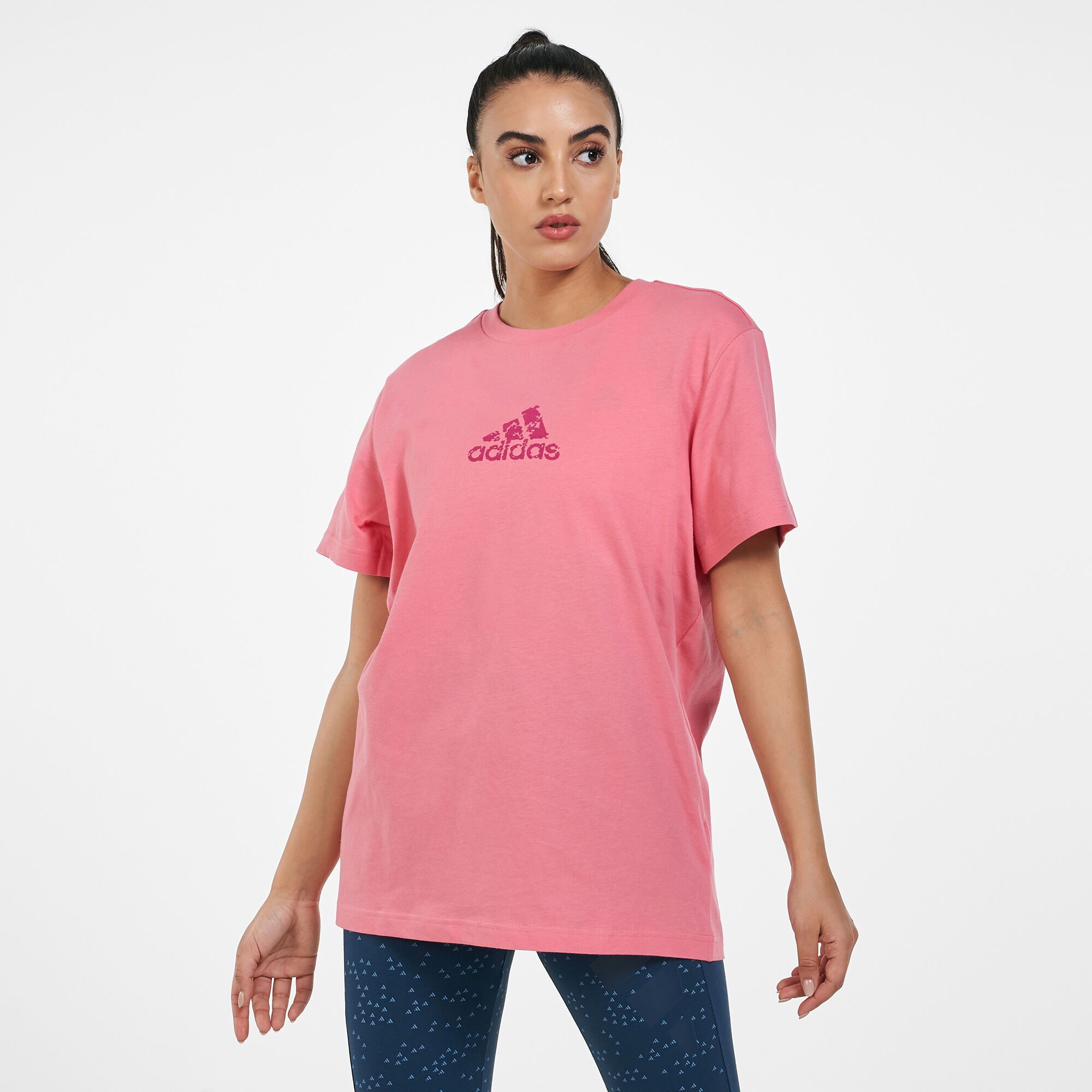Women s Badge of Sport T Shirt Pink adidas in Kuwait SSS