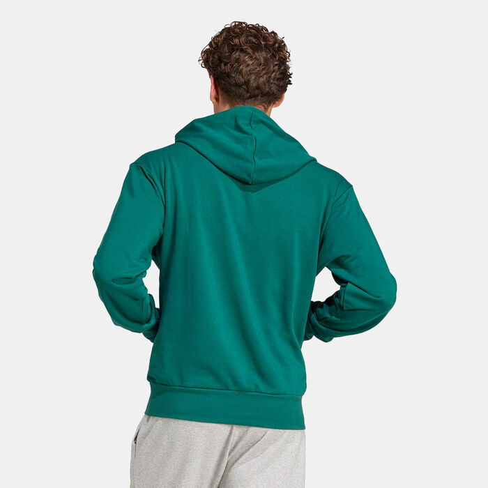 adidas Men's Essentials Feelcozy French Terry Hoodie Green image number 1