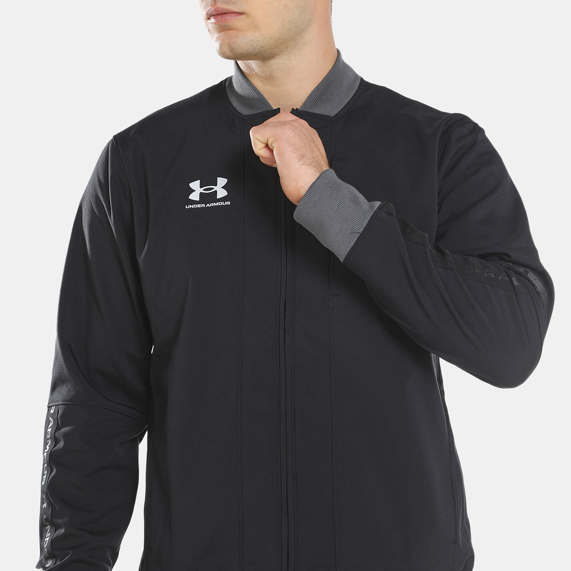 Under armour sales bomber jacket mens
