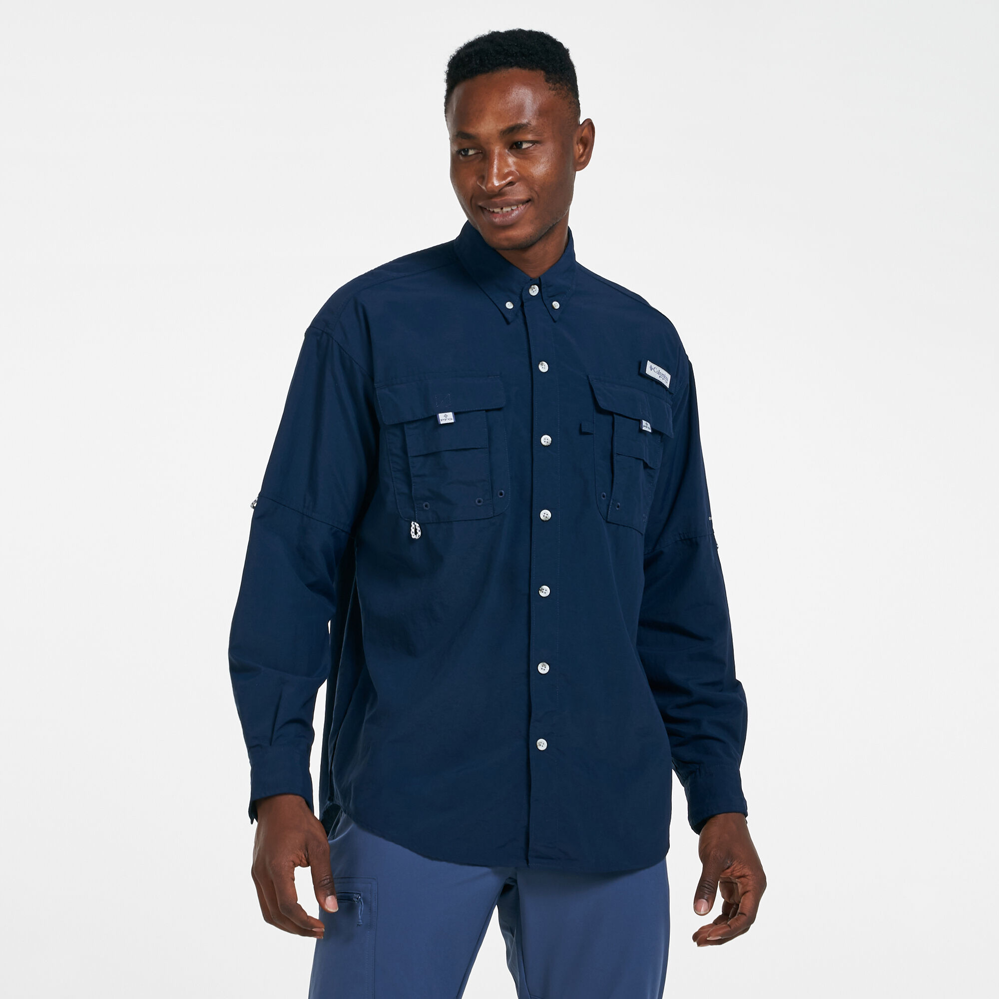 Buy Columbia Men s PFG Bahama II Long Sleeves Shirt Blue in