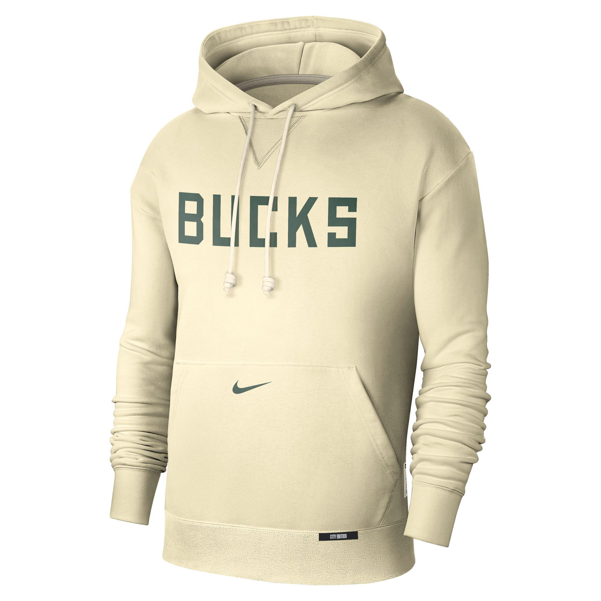 Men s NBA Milwaukee Bucks Standard Issue City Edition Dri FIT Courtside Hoodie Ivory Nike in Kuwait SSS