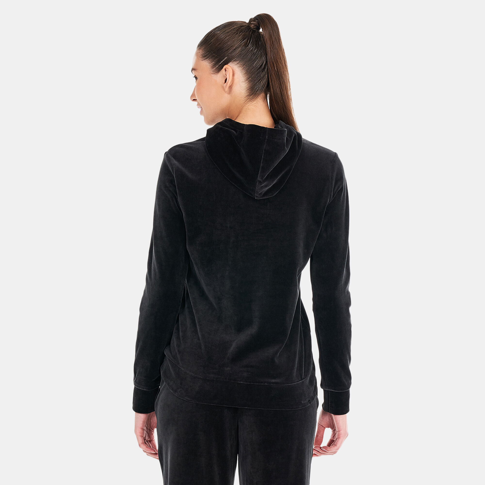Women s Essentials Velour Hoodie Black PUMA in Kuwait SSS