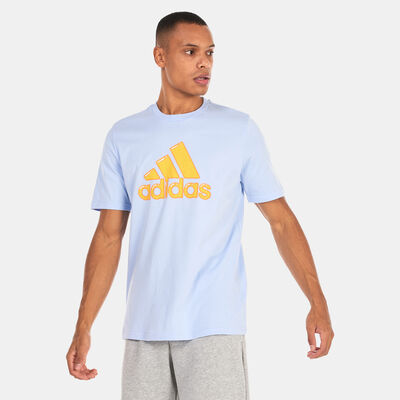 adidas Men's Logo Pen Fill Graphic T-Shirt Blue