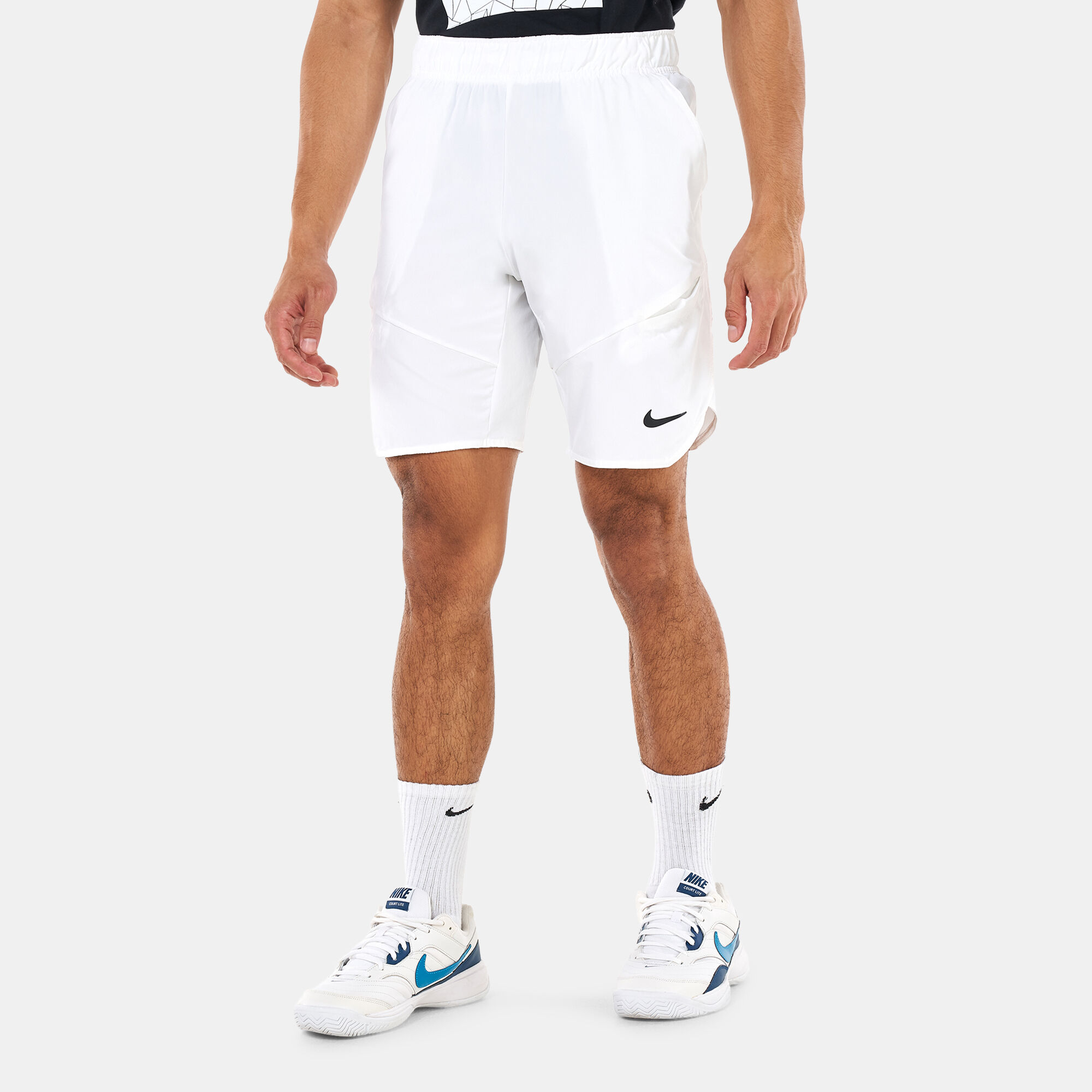 Mens white online nike tennis shorts