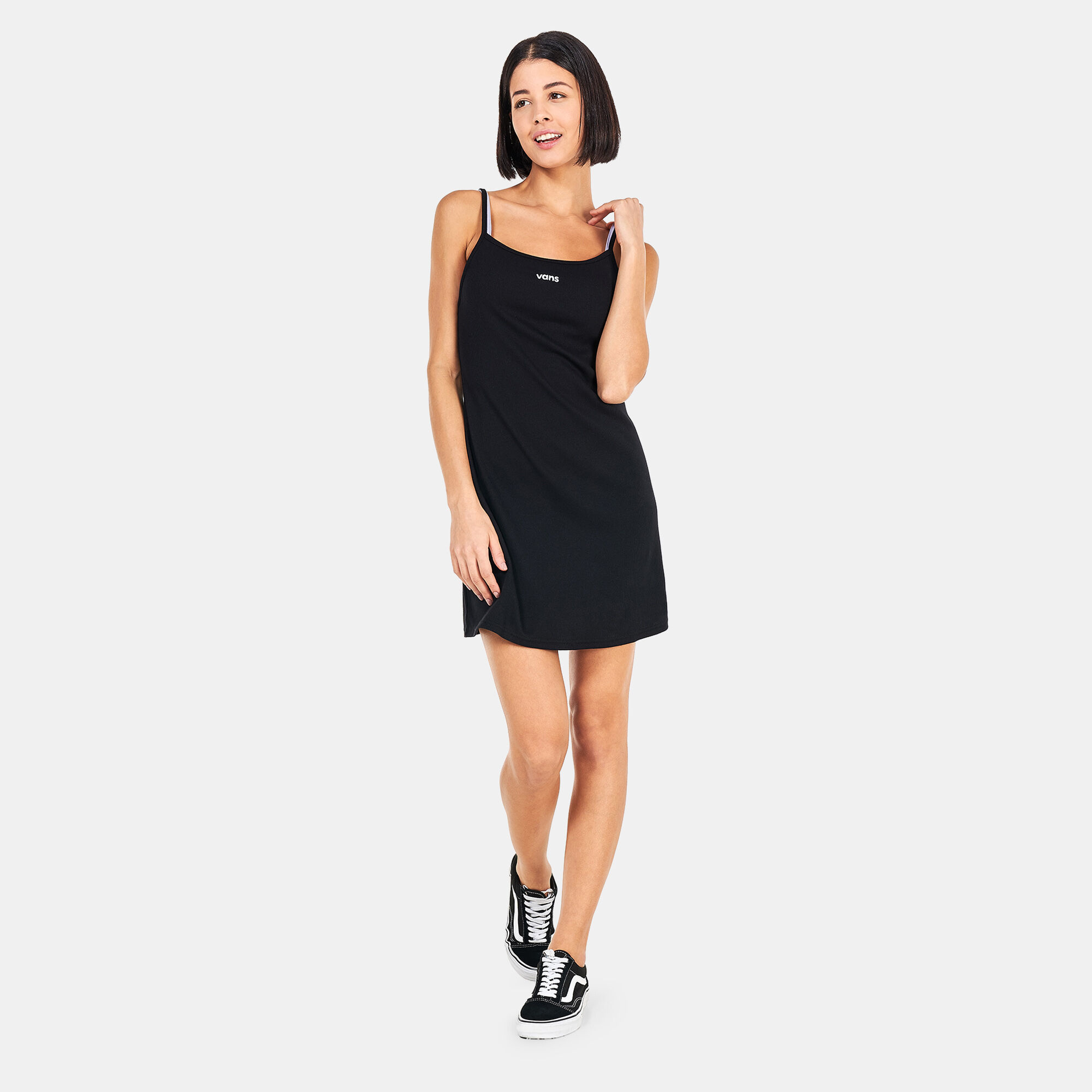 Vans with black dress 2025
