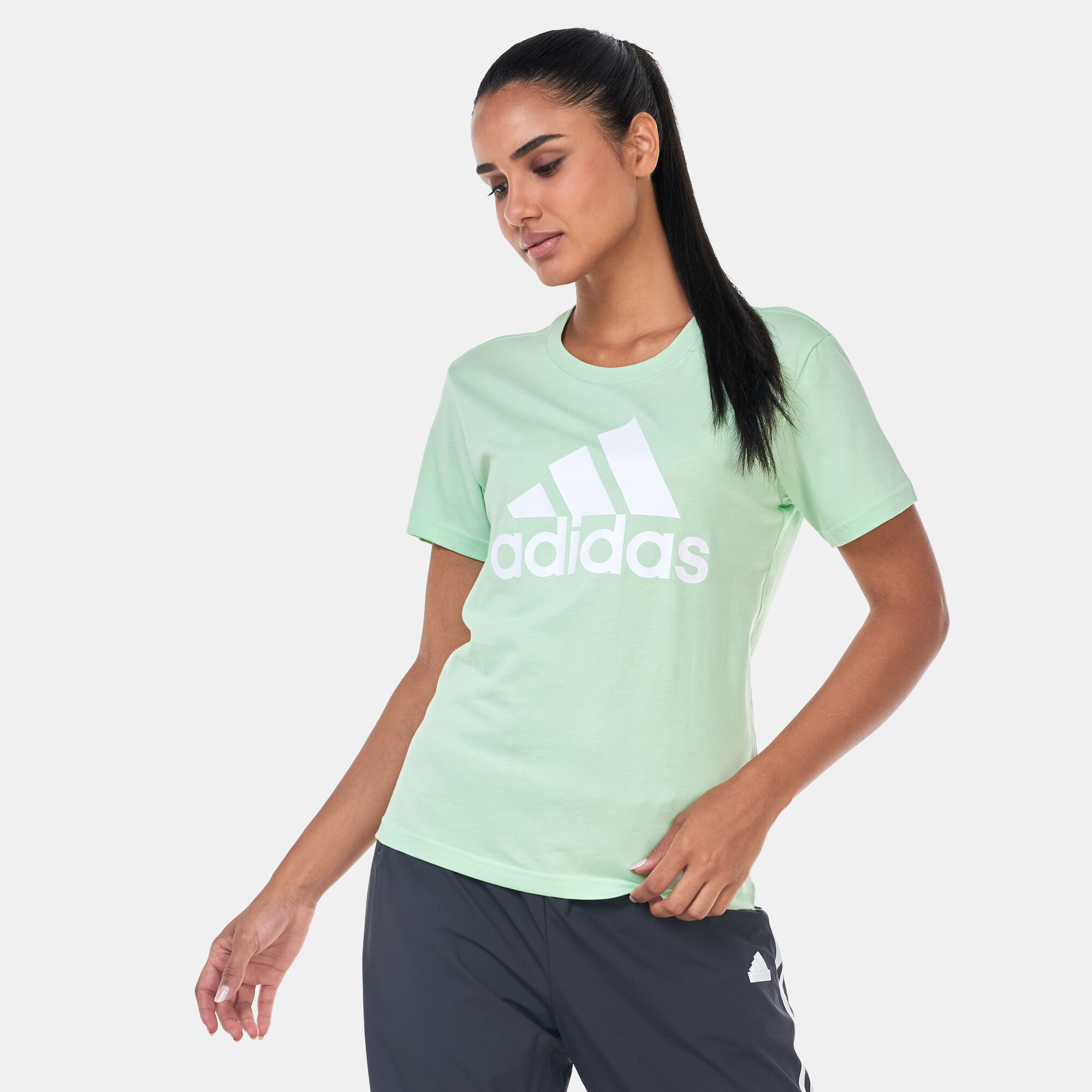 Adidas green top womens shop