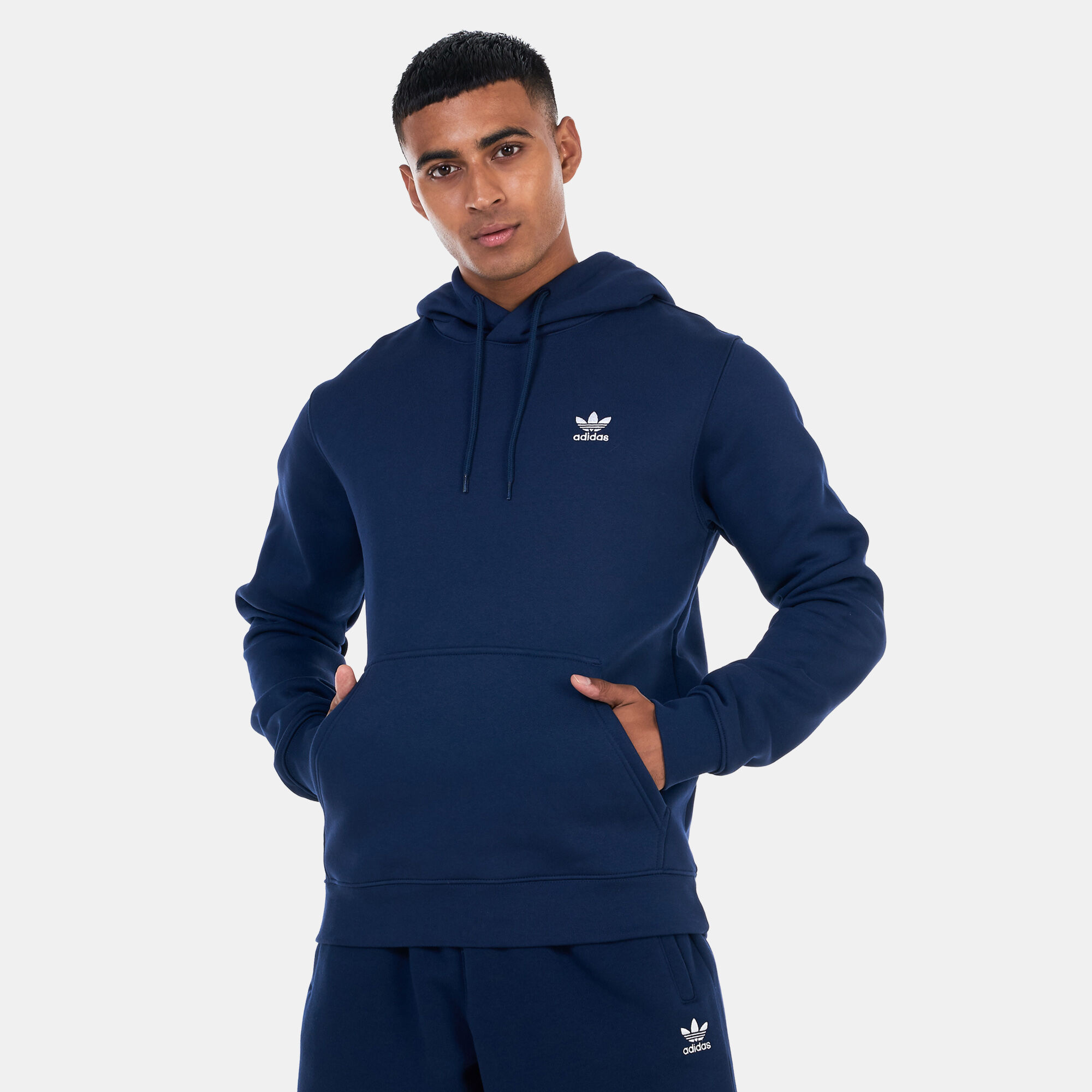 Adidas hoodie mens trefoil hot sale