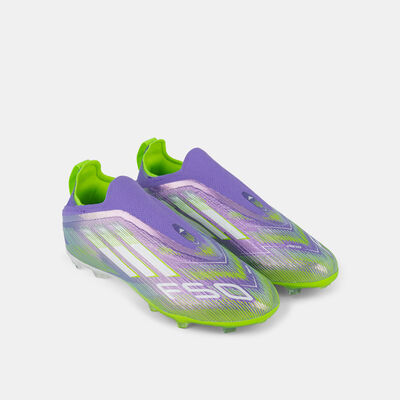 adidas Kids' F50 Elite Laceless Firm Ground Football Shoes  Purple