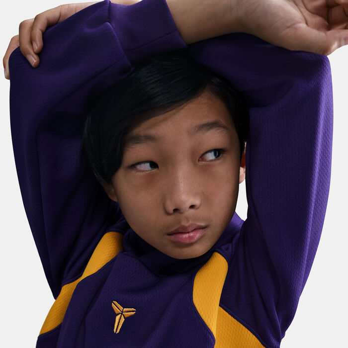 Nike Kids' Kobe Therma-FIT Basketball Hoodie Purple image number 4