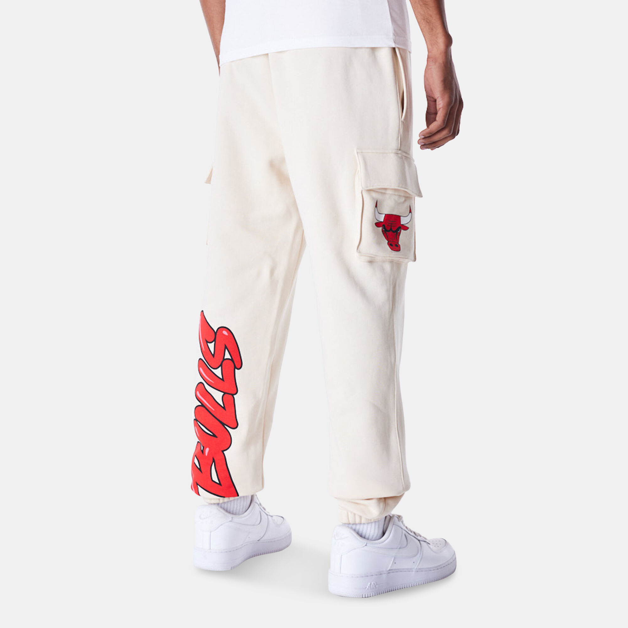 Men s NBA Chicago Bulls Wordmark Sweatpants Beige New Era in Kuwait SSS