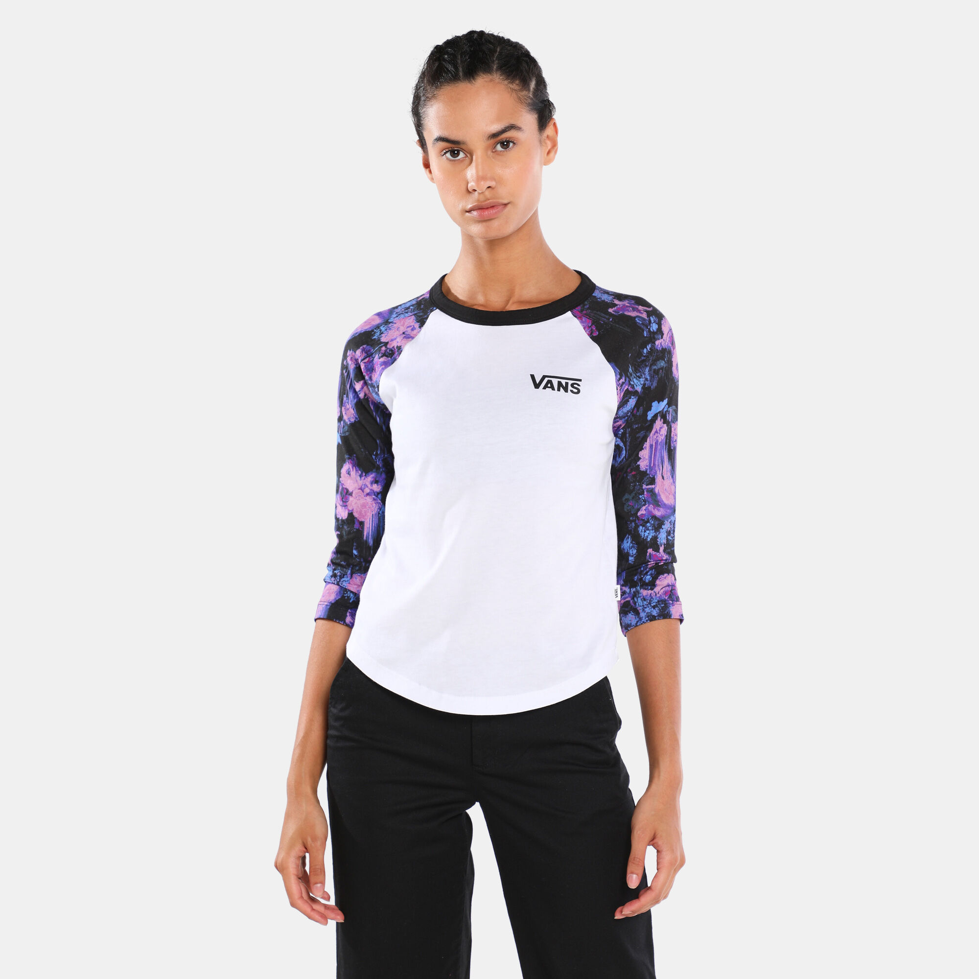 Women s Drip Floral Raglan T Shirt
