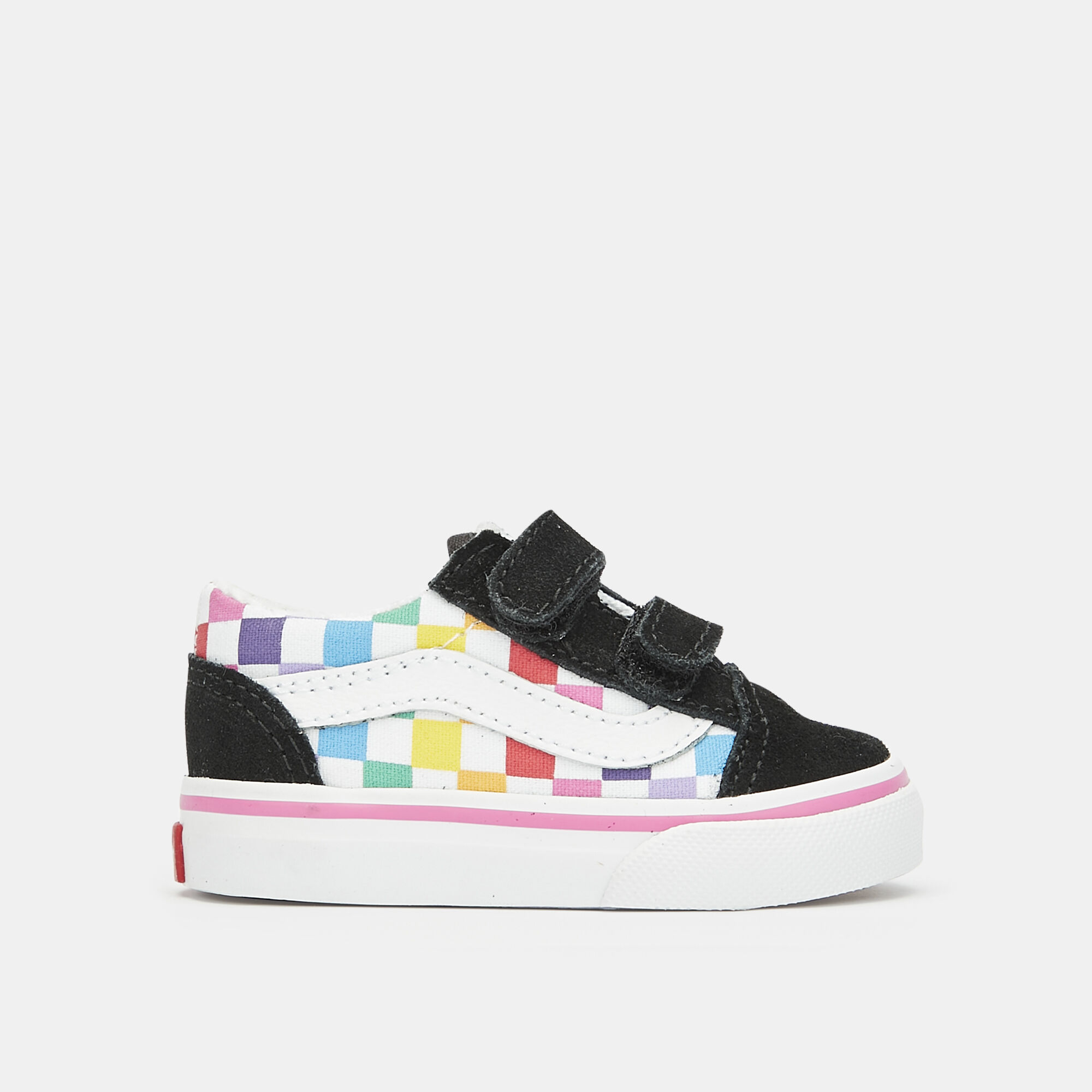 Vans kids rainbow checkerboard on sale
