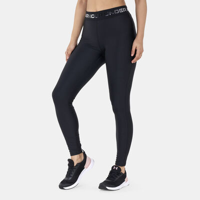 Women's HeatGear® Wordmark Waistband Full-Length Leggings