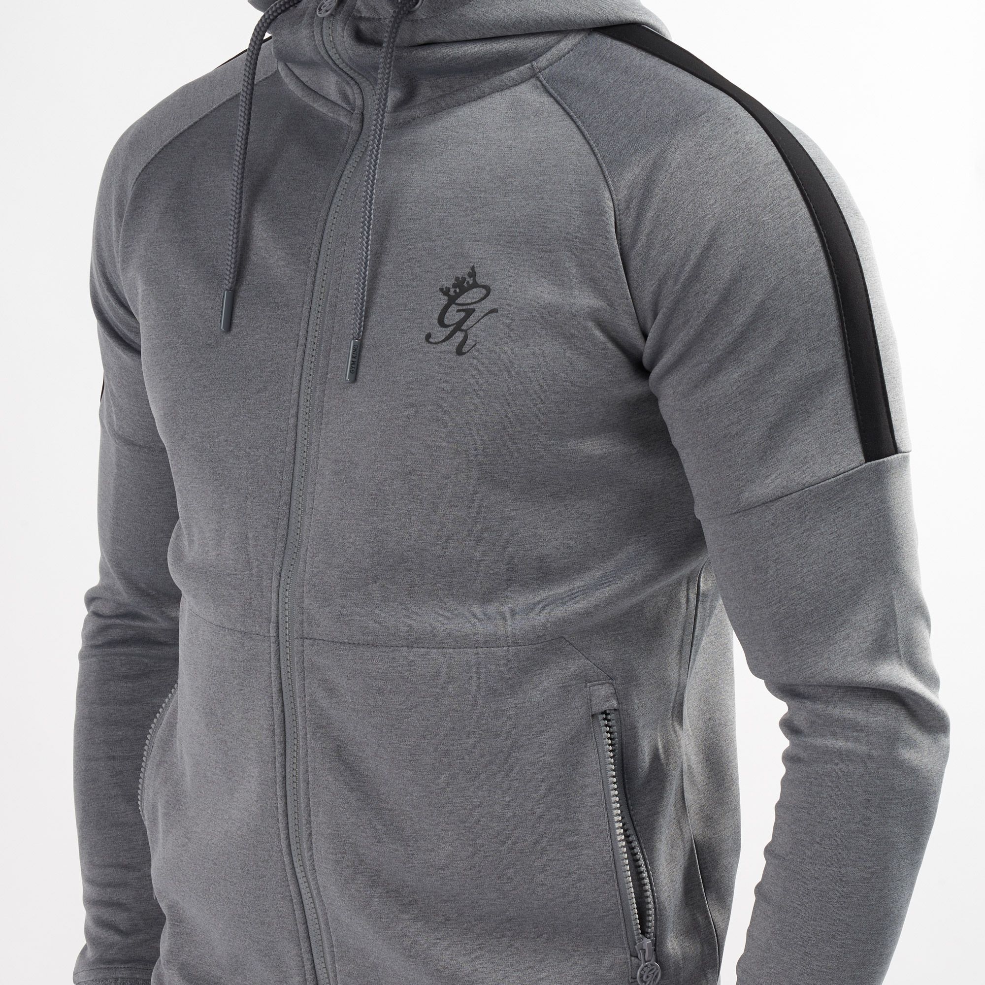 Gym king grey top hoodie