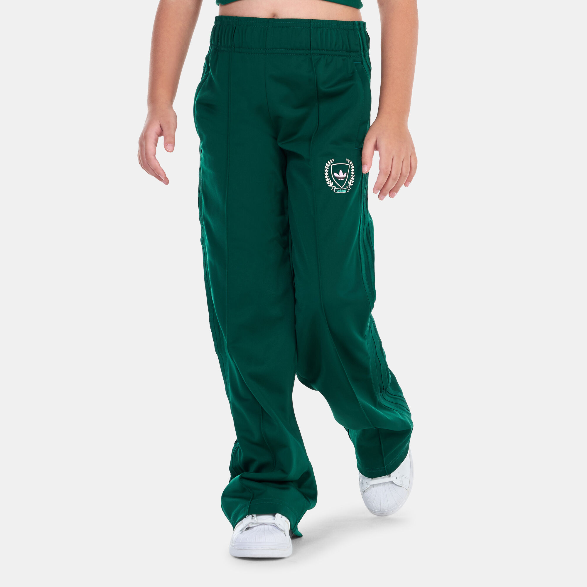 Collegiate green store track pants