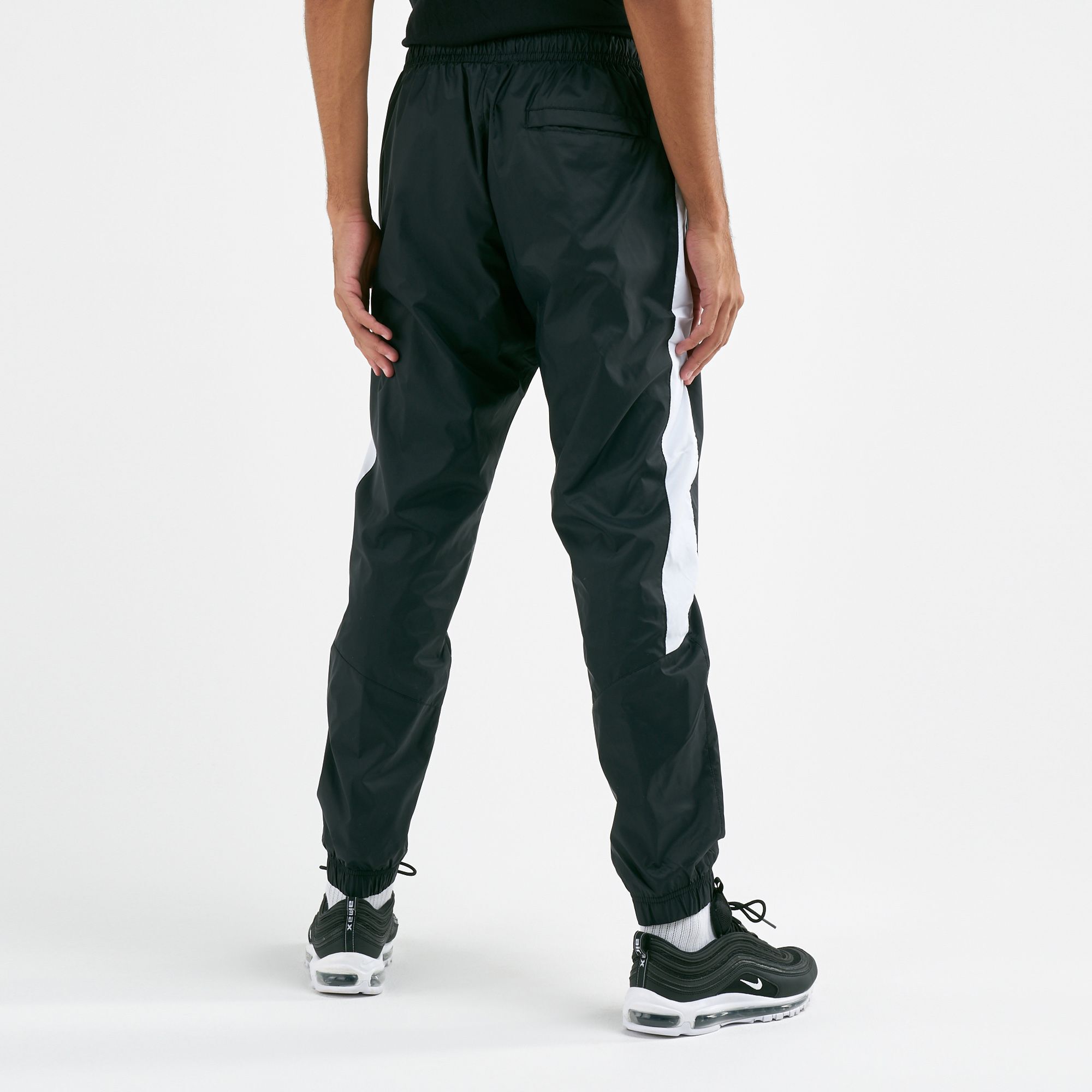 Black woven track pants 2025