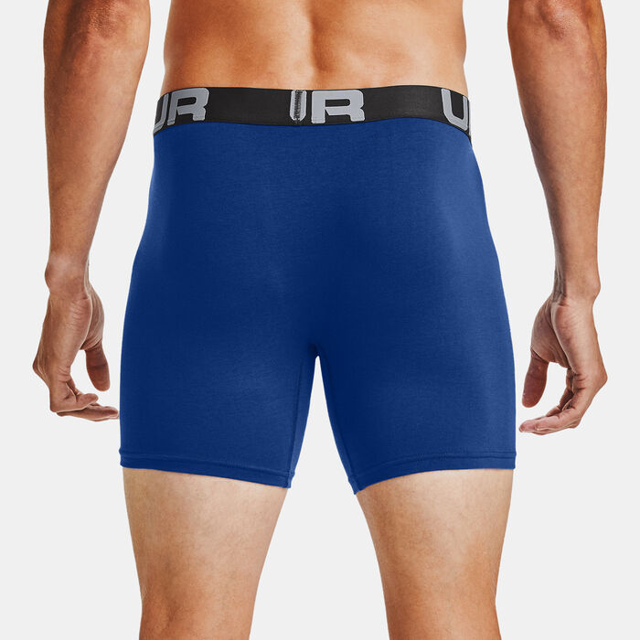 Under Armour Men's Charged Cotton® Boxerjock® Boxers (3 Pack) Blue image number 1