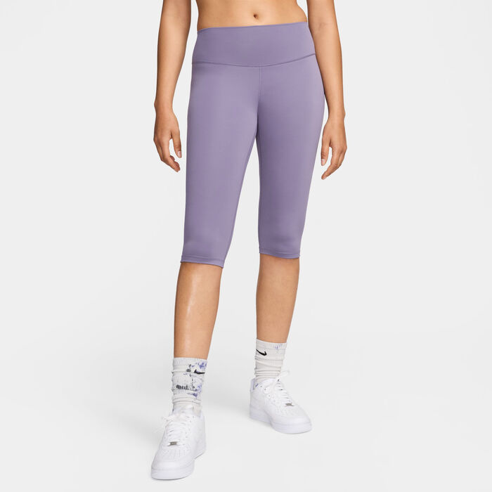 Nike Women's One High-Waisted Capri Leggings Purple image number 0