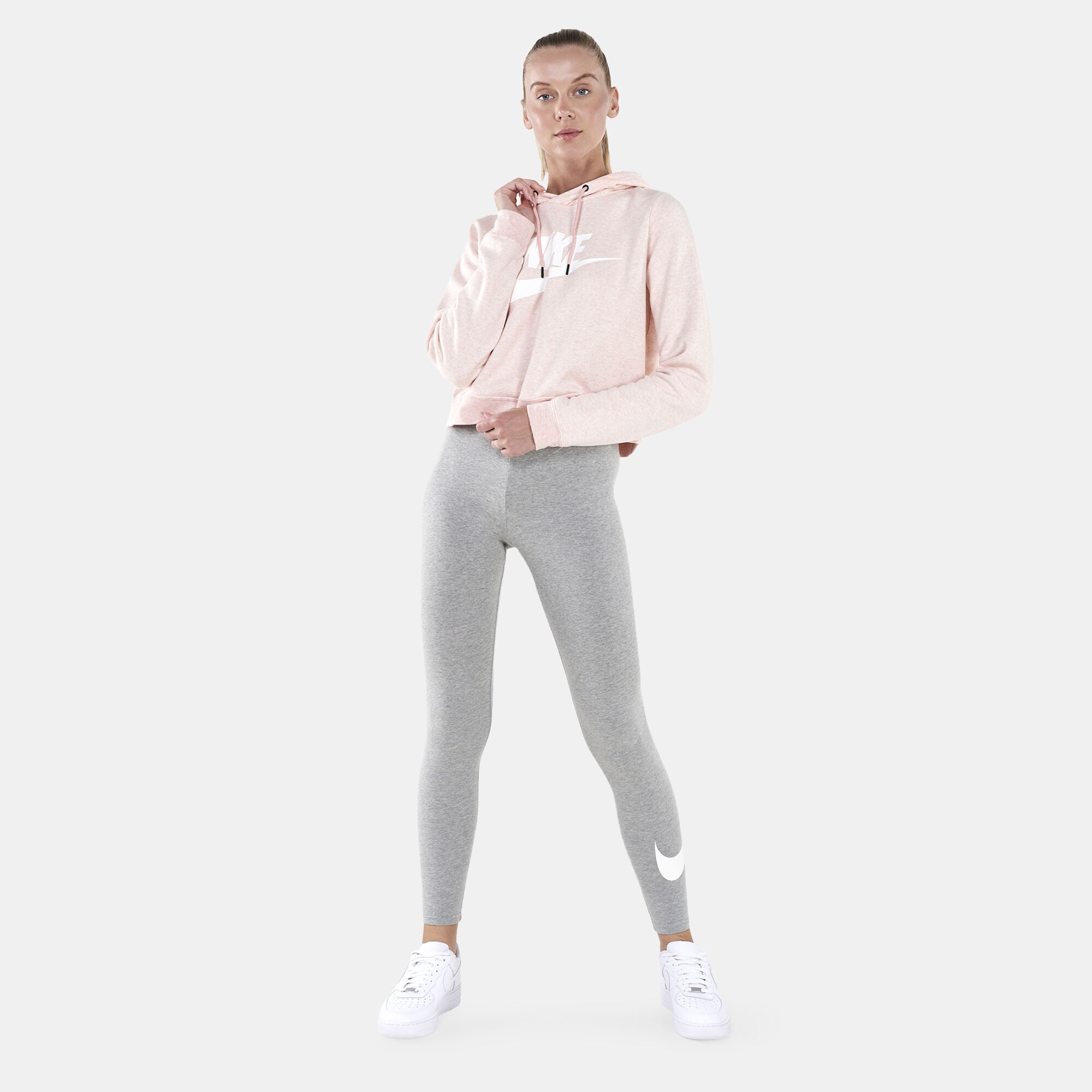 Sportswear rally logo cropped fleece hoodie online