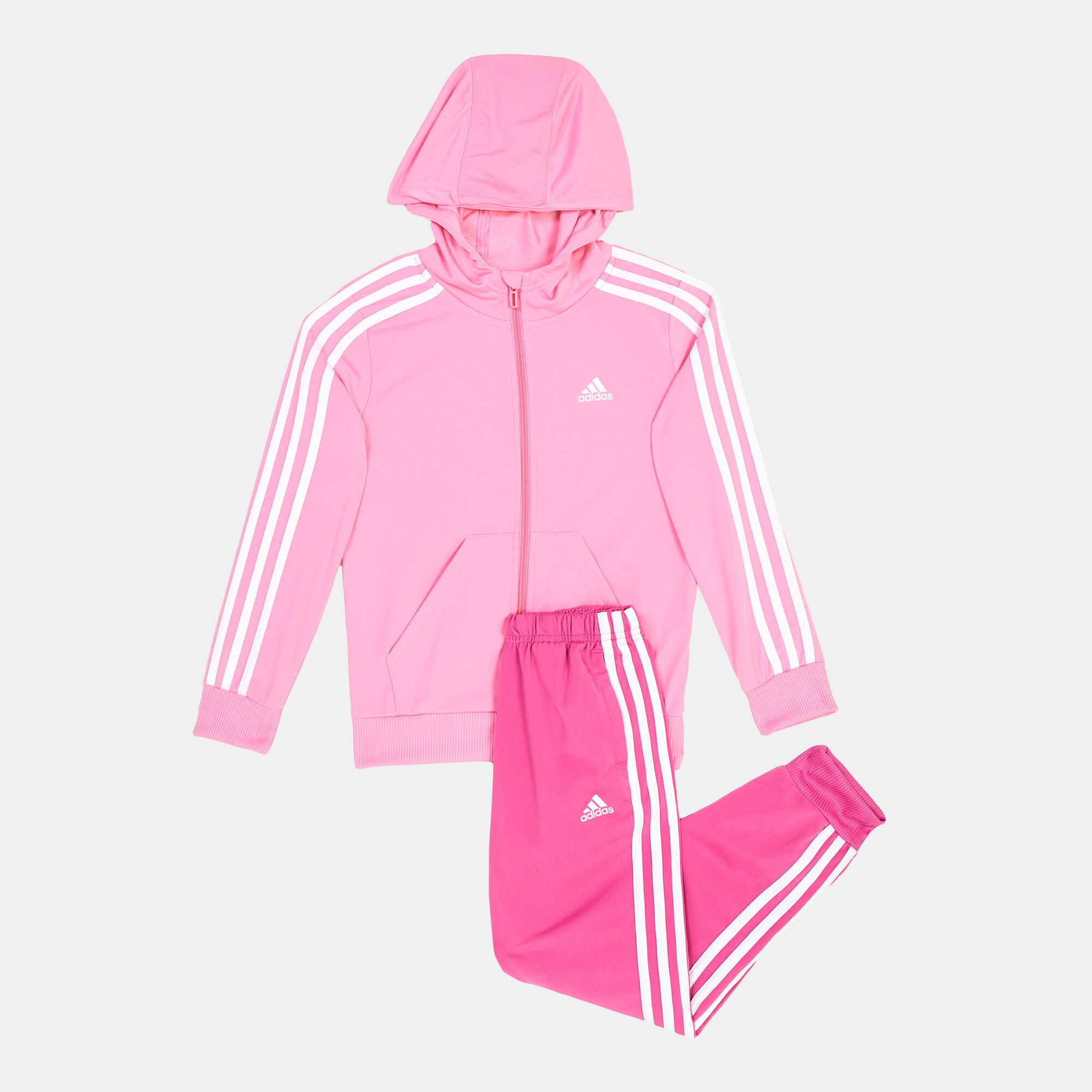 Kids Essentials 3 Stripes Shiny Tracksuit