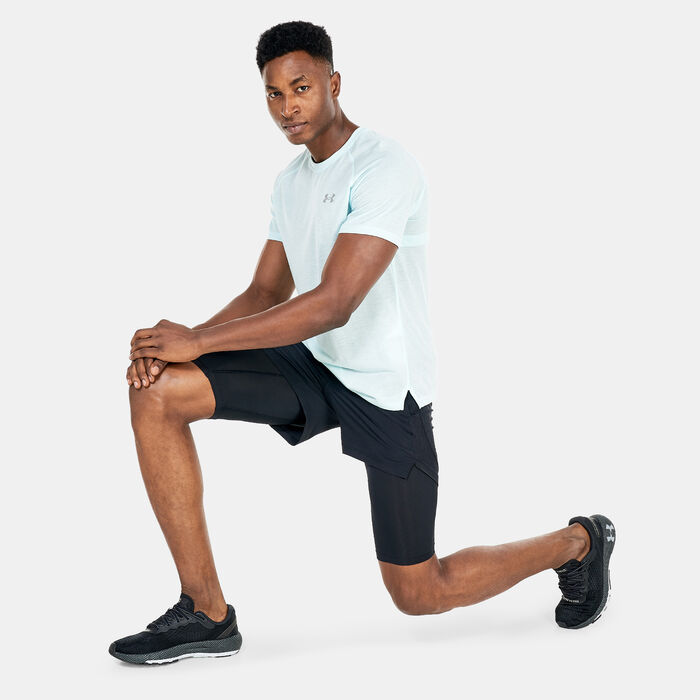 Under Armour Men's UA Launch 5-Inch 2-in-1 Shorts Grey image number 2