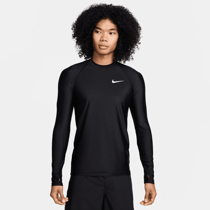 Nike Swim Men's Long Sleeve Swimming Rashguard Black image number 0