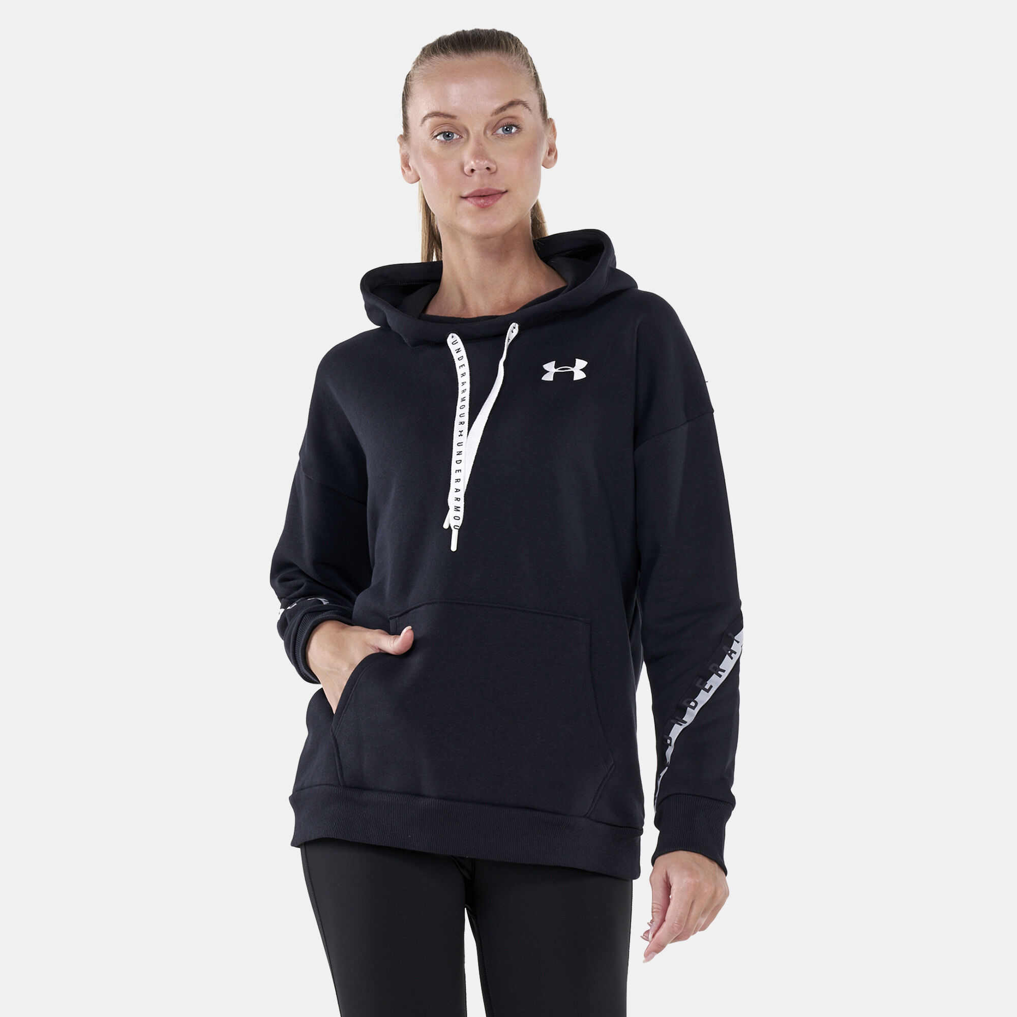 Under armour taped fleece hoodie top