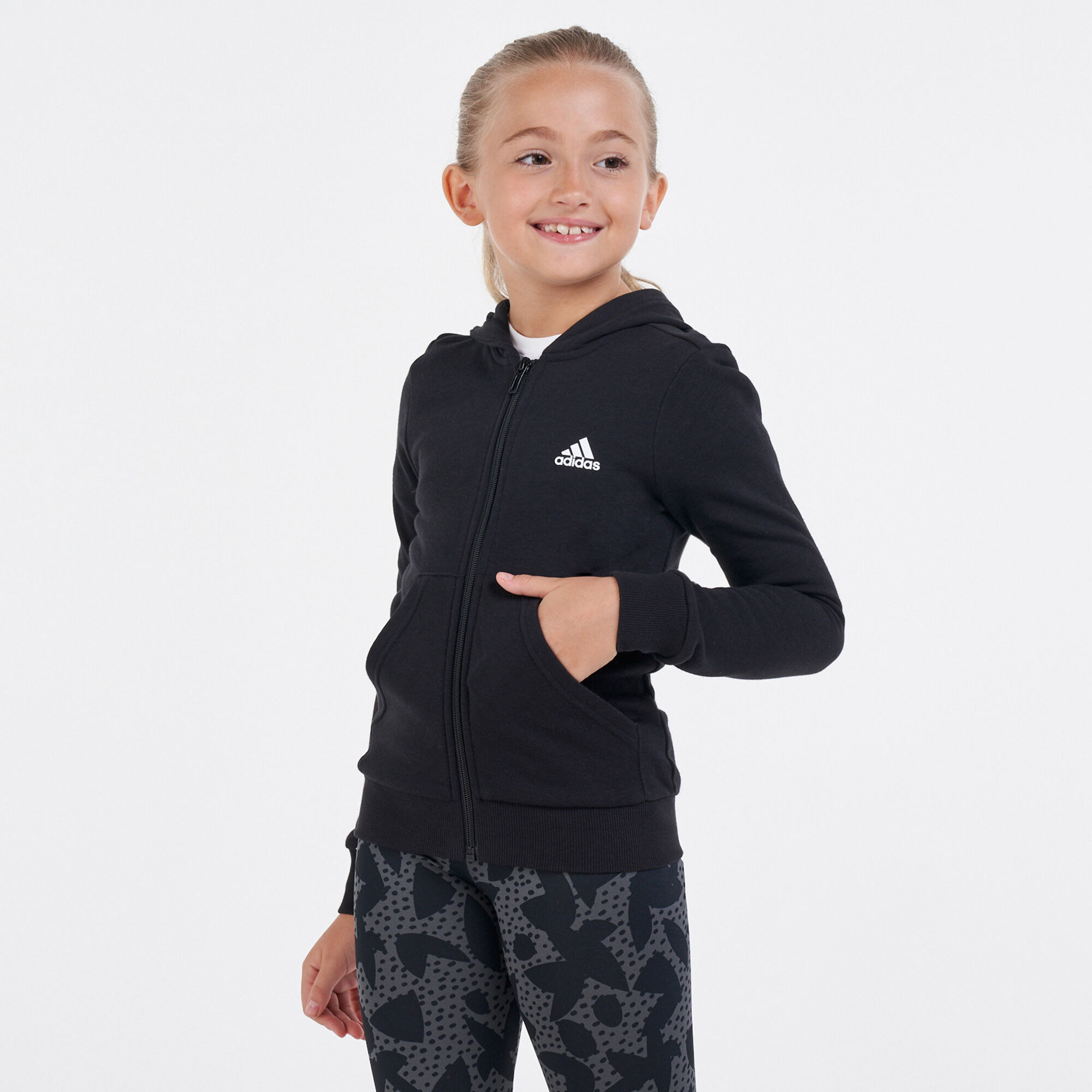 Kids black adidas hoodie clearance