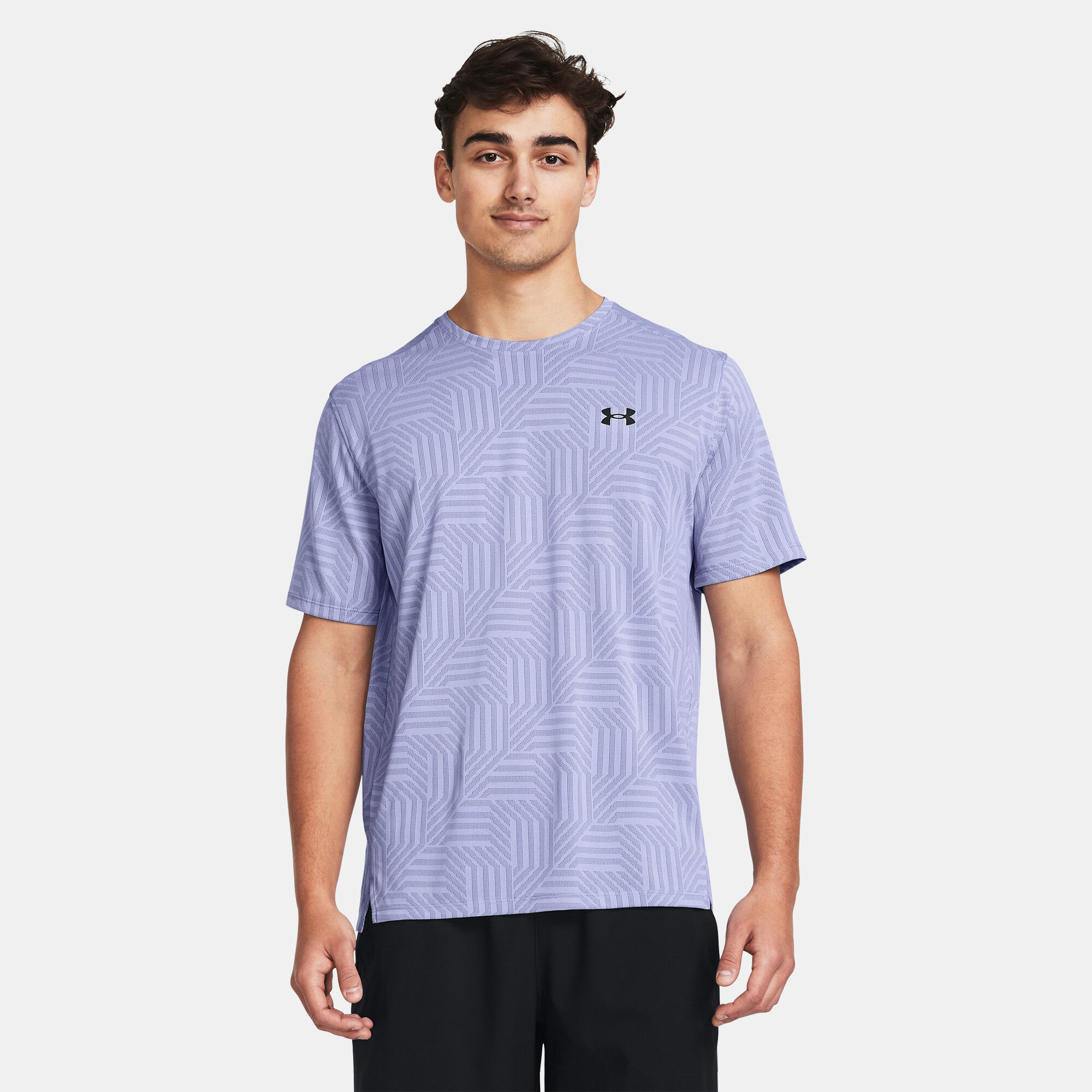 Men's UA Tech Vent Geotessa T-Shirt Purple Under Armour in Kuwait -SSS
