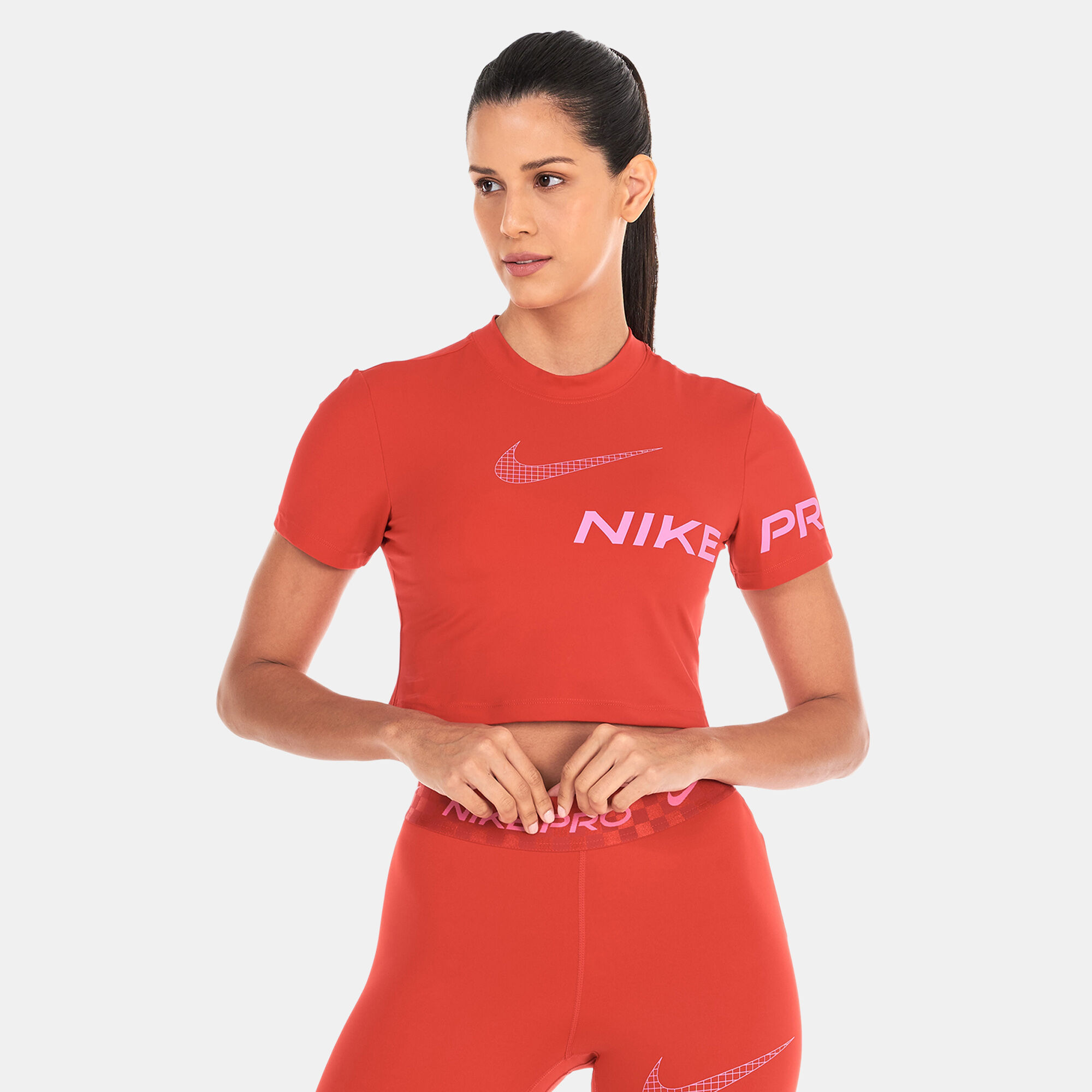 Nike dry crew neck crop sweatshirt ladies shop