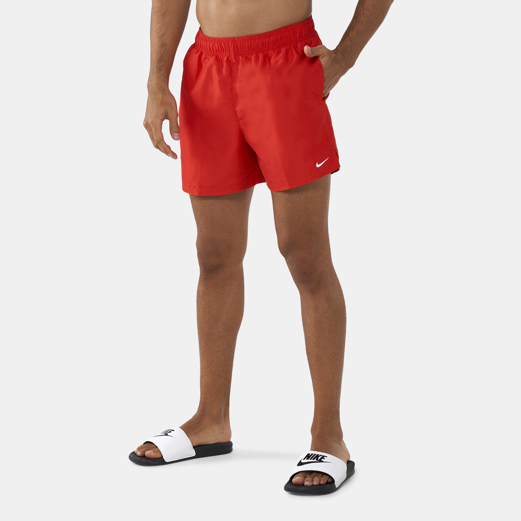 Red nike swim shorts deals