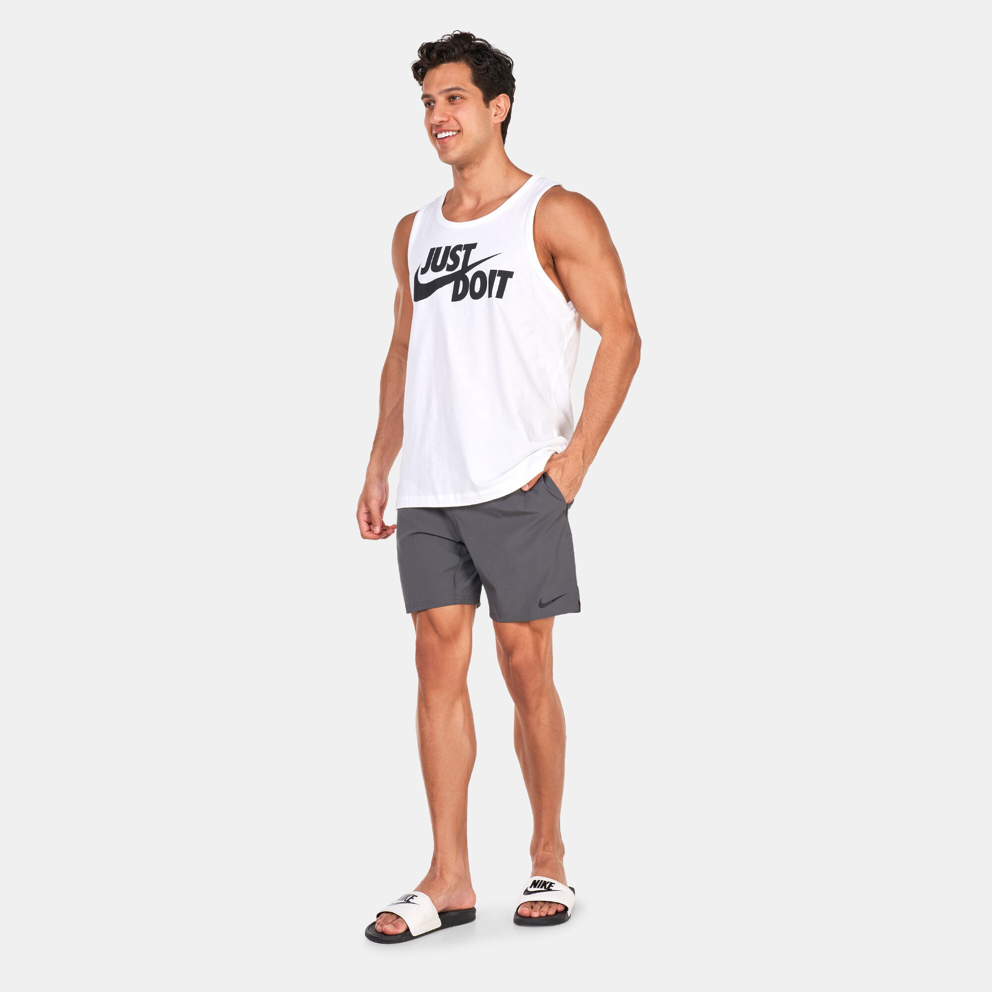 Nike swimming exclusive volley super short swim short in grey new arrivals