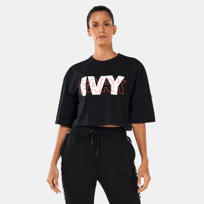 Women's Tube top with layered logos