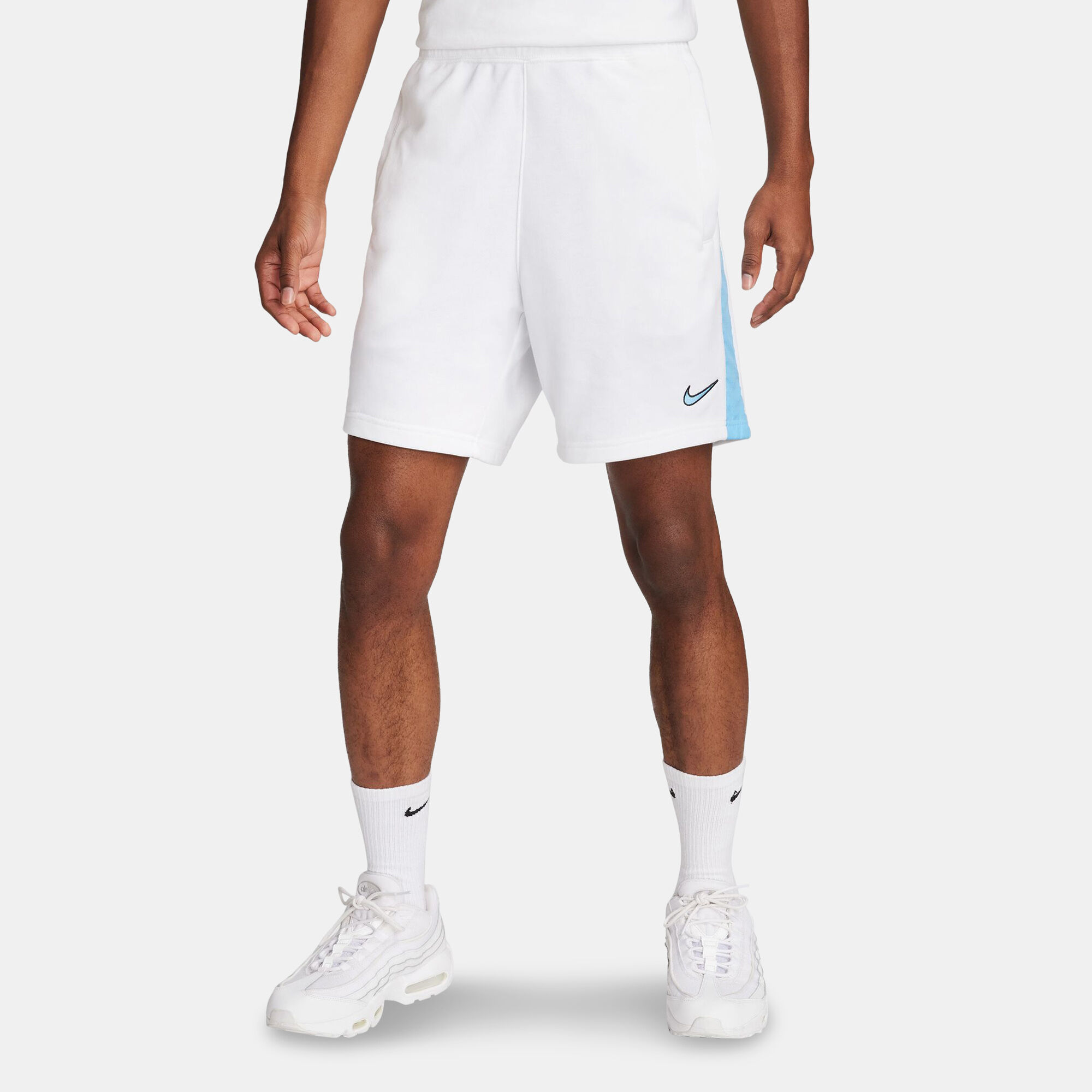 White nike cotton shorts on sale