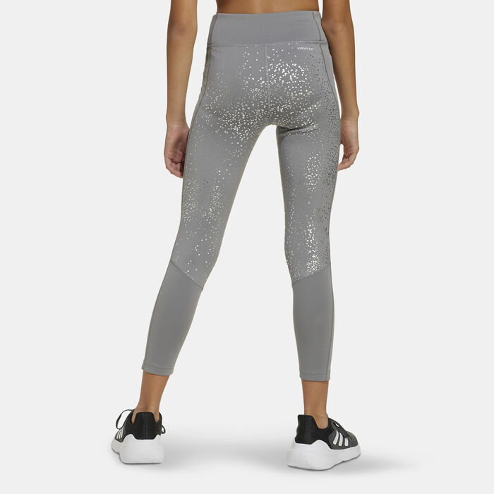 adidas Kids' Optime Glam 7/8 Leggings Grey image number 1