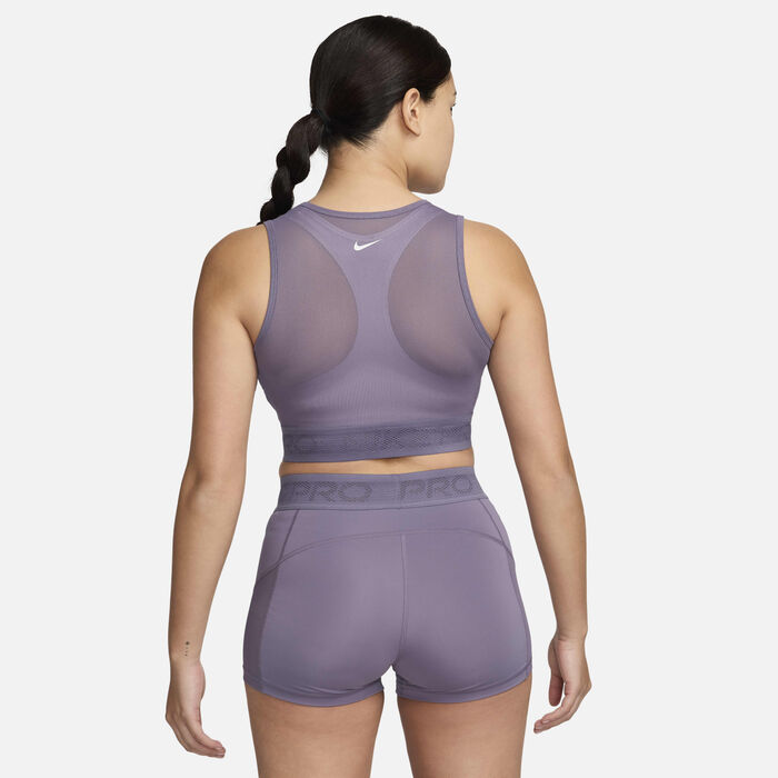 Nike Women's Pro Mesh Tank Top Purple image number 1