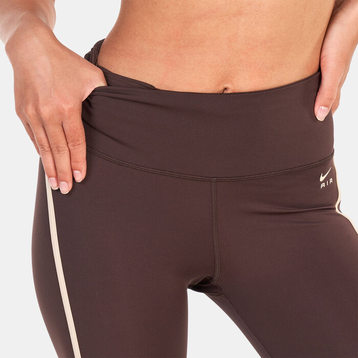 Nike Women's Air Fast Mid-Rise 7/8 Running Leggings Brown image number 3