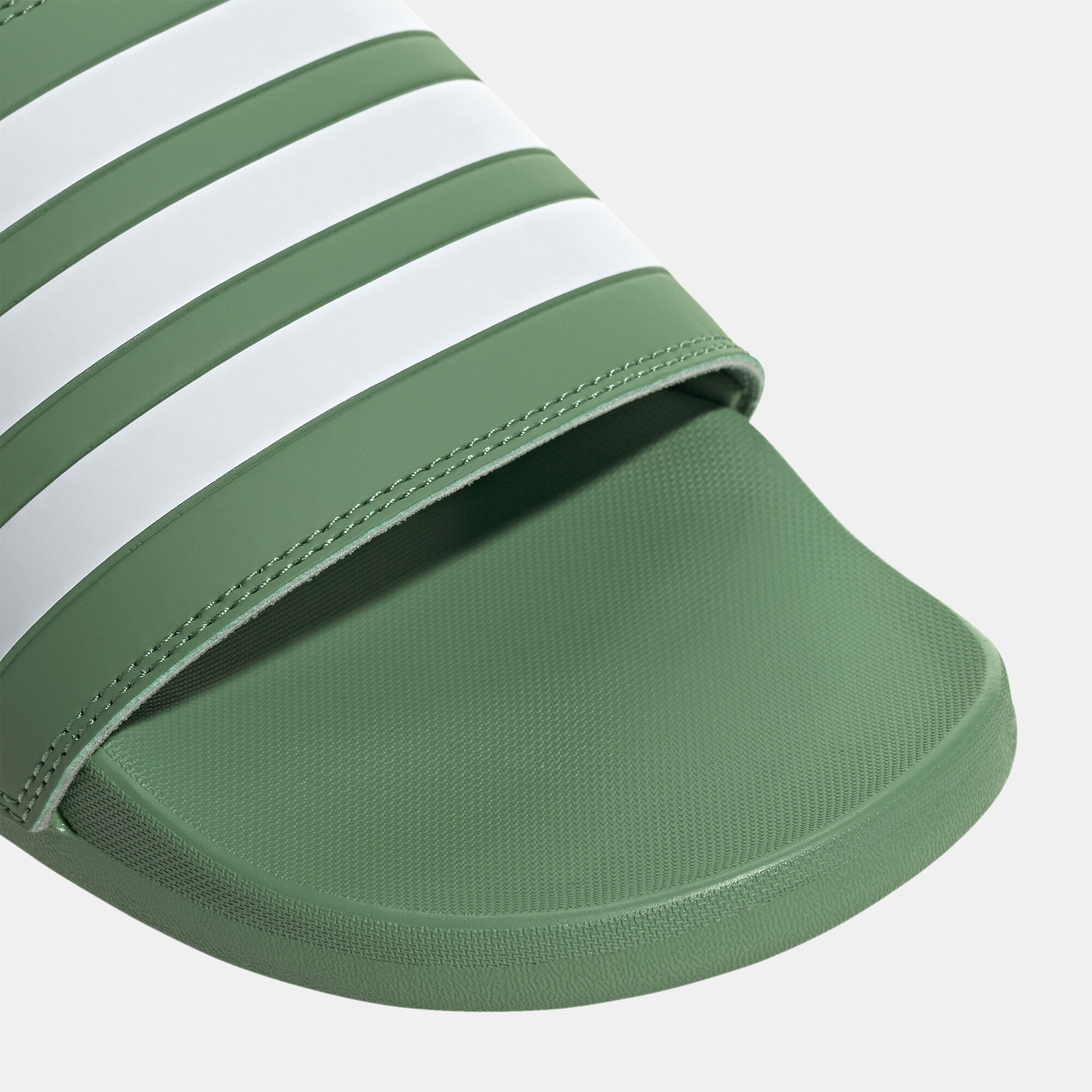 Green adidas slides hot sale