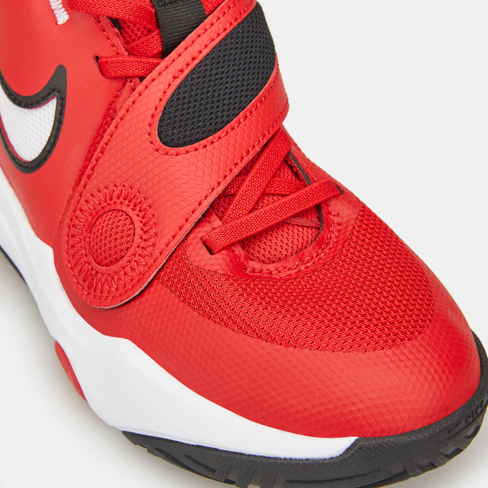 Red basketball shoes kids store