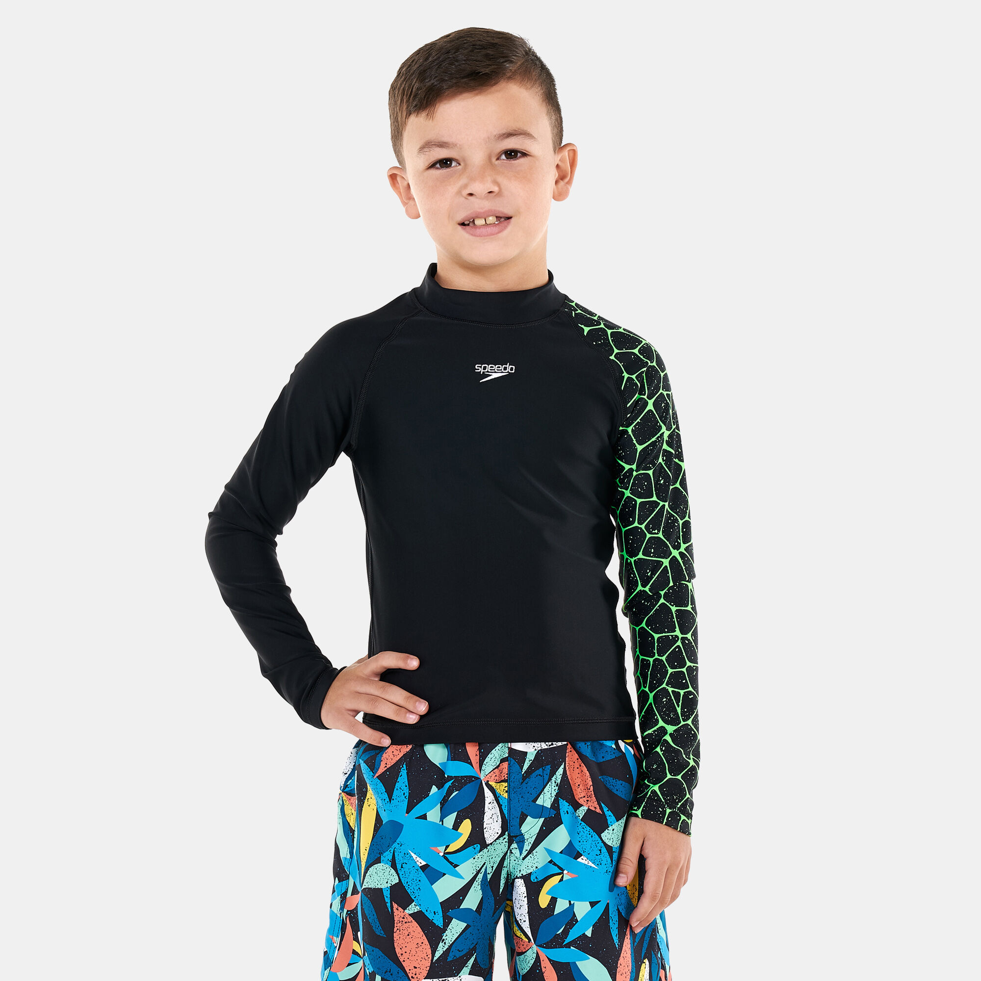 Speedo rash guard kids store